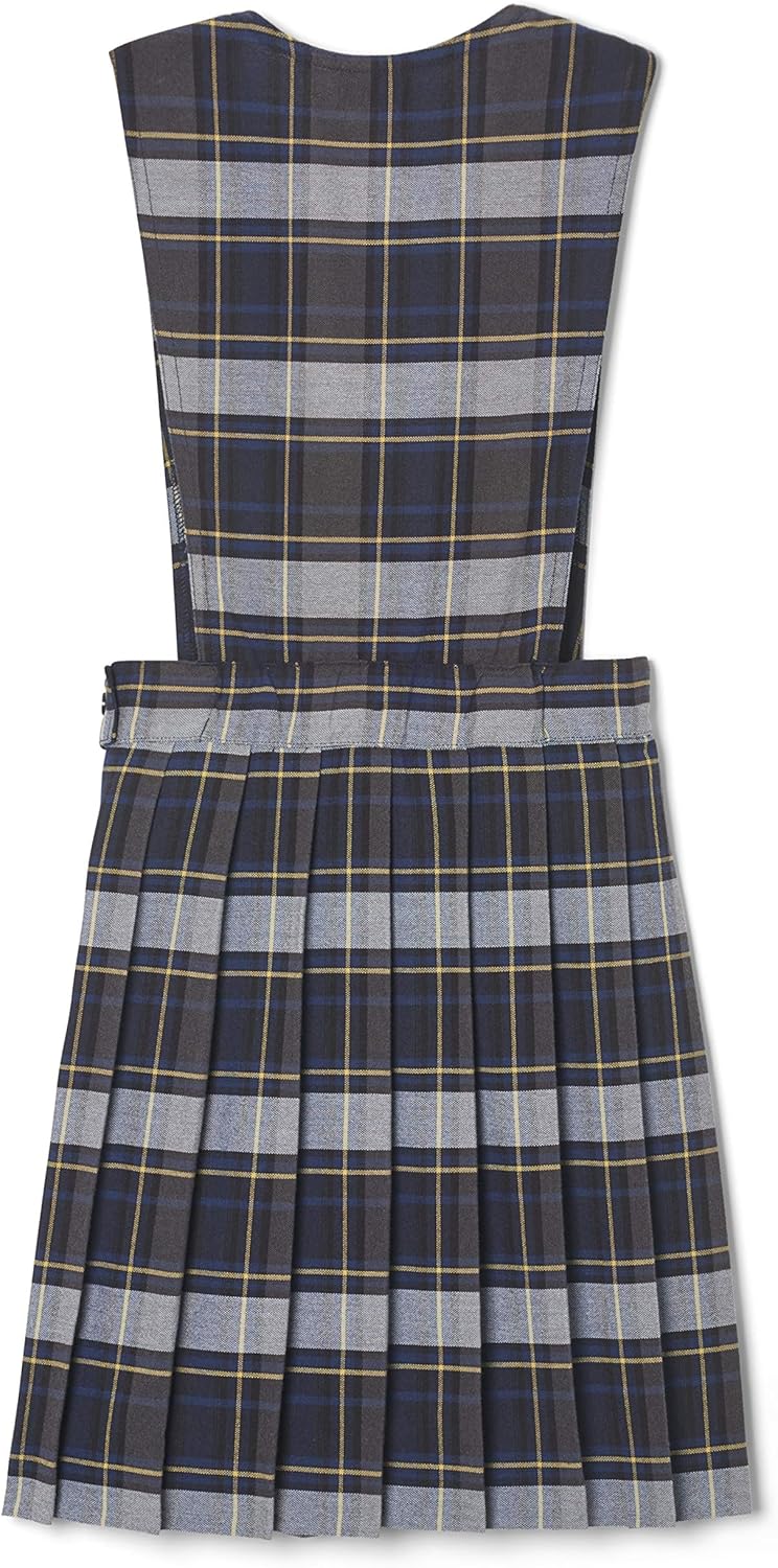 French Toast Girls Plaid V-Neck Jumper - Image 2