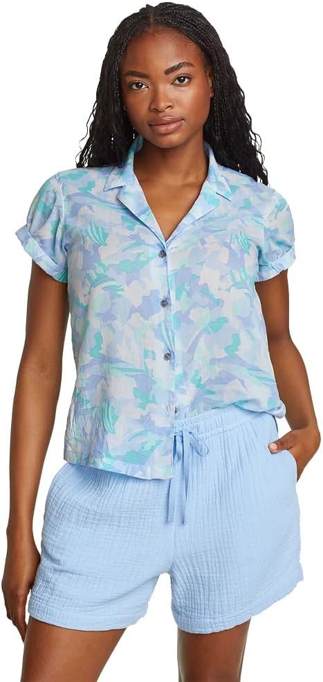 Eddie Bauer Women's Short Sleeve Packable Camp Shirt