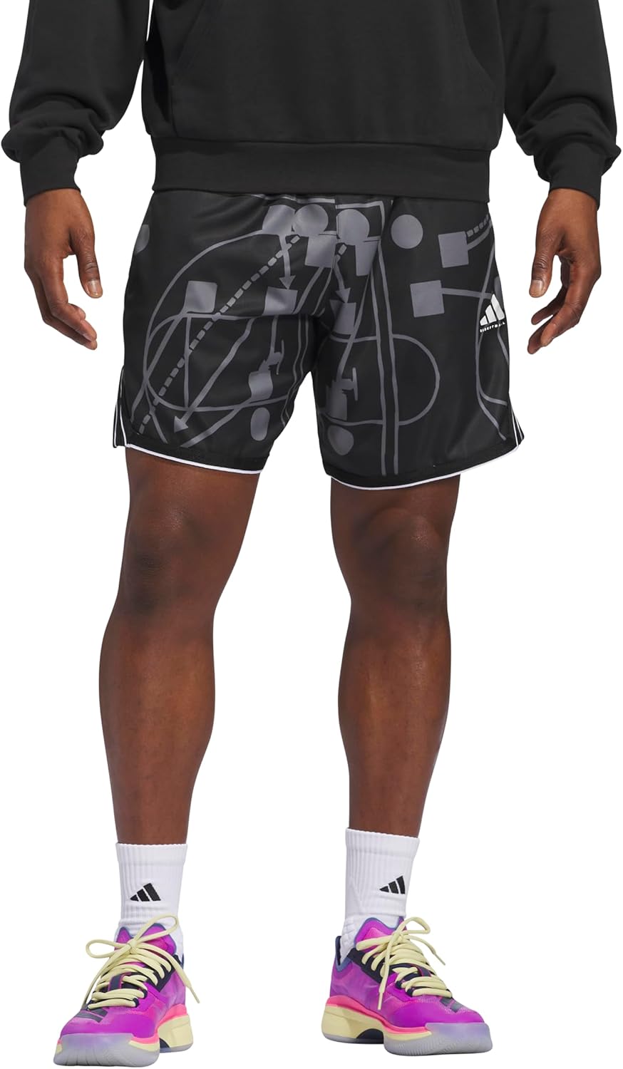 adidas Mens Crazylite All Over Printed Basketball Shorts