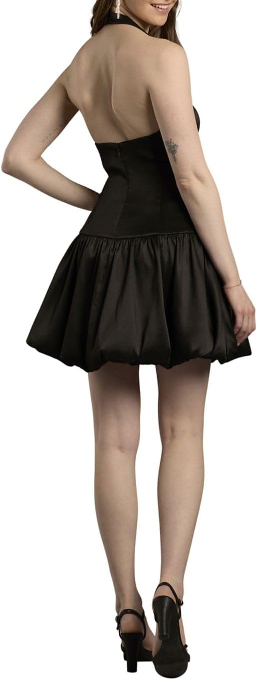 David's Bridal Tank Bubble Hem Mikado Mini Dress - Image 3