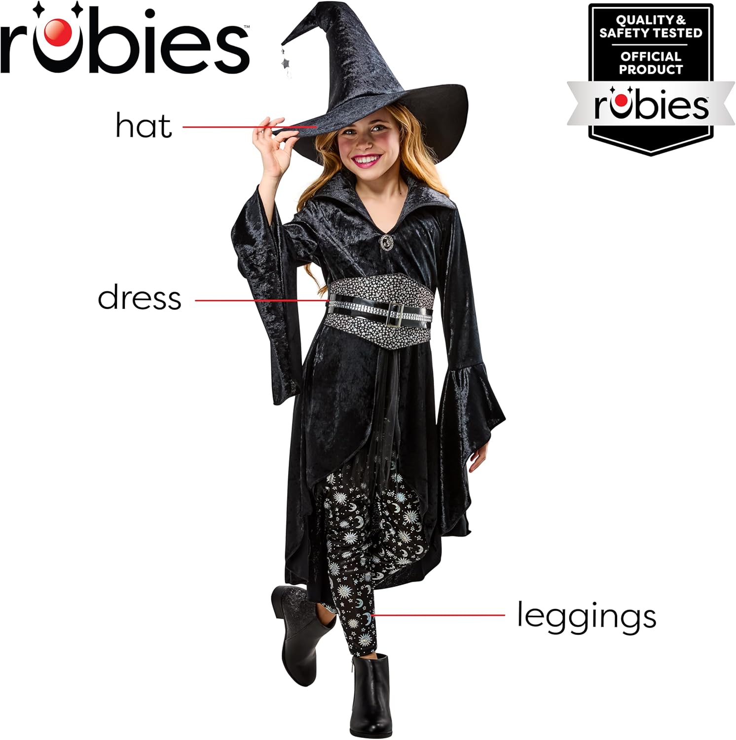 Rubies Coven Witch Costume Dress for Kids - Image 2