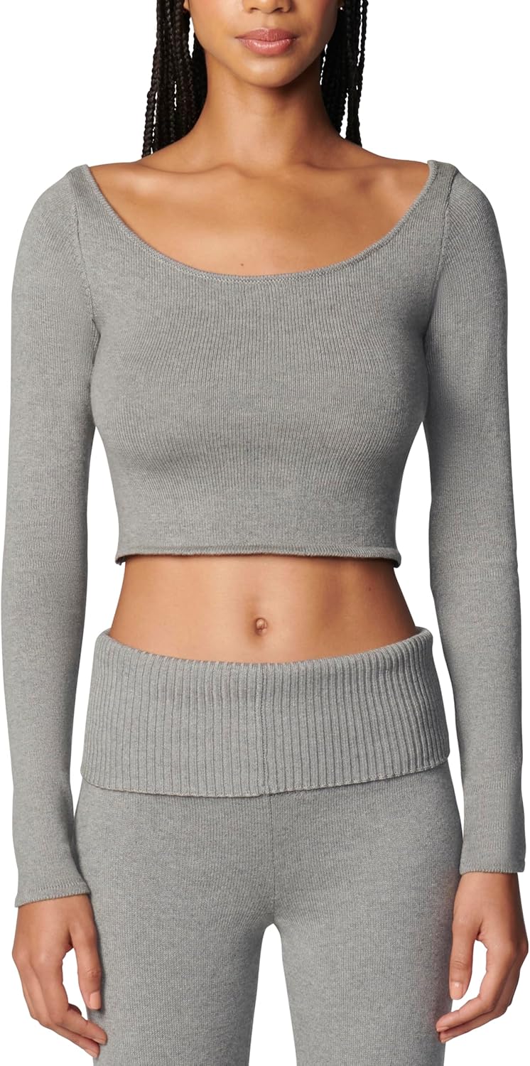 Florence by Mills Women's Barre Collection Crossback Sweater Top