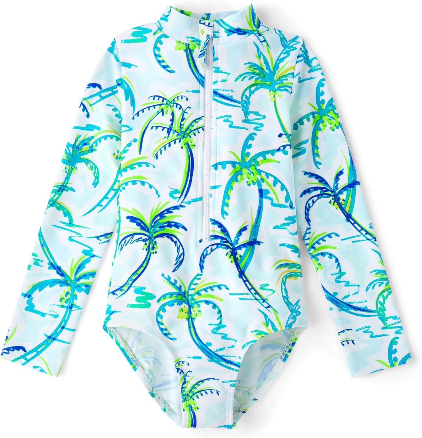 Gymboree Girls and Toddler Long Sleeve Rashguard One Piece Swimsuit