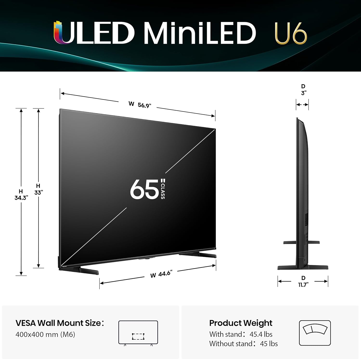 Hisense 65" Class U6 Series
