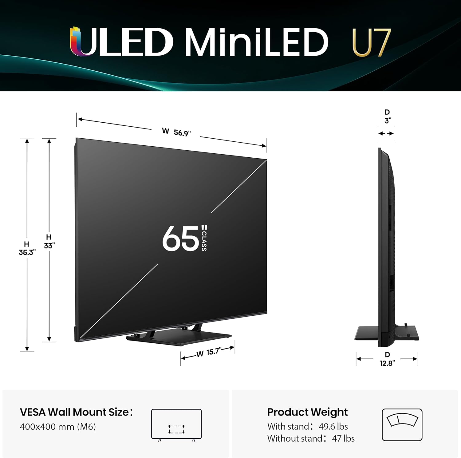 Hisense 65" U7 Mini-LED ULED