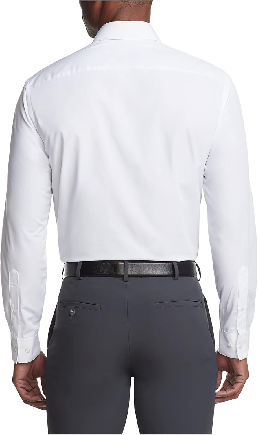Van Heusen Mens Dress Shirt Regular Fit Poplin Solid - Image 2