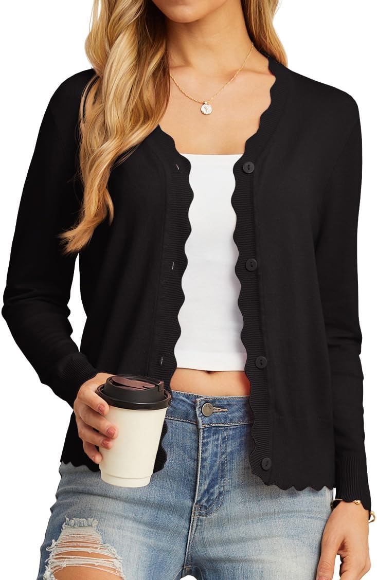 GRECERELLE Women's Long Sleeve V-Neck