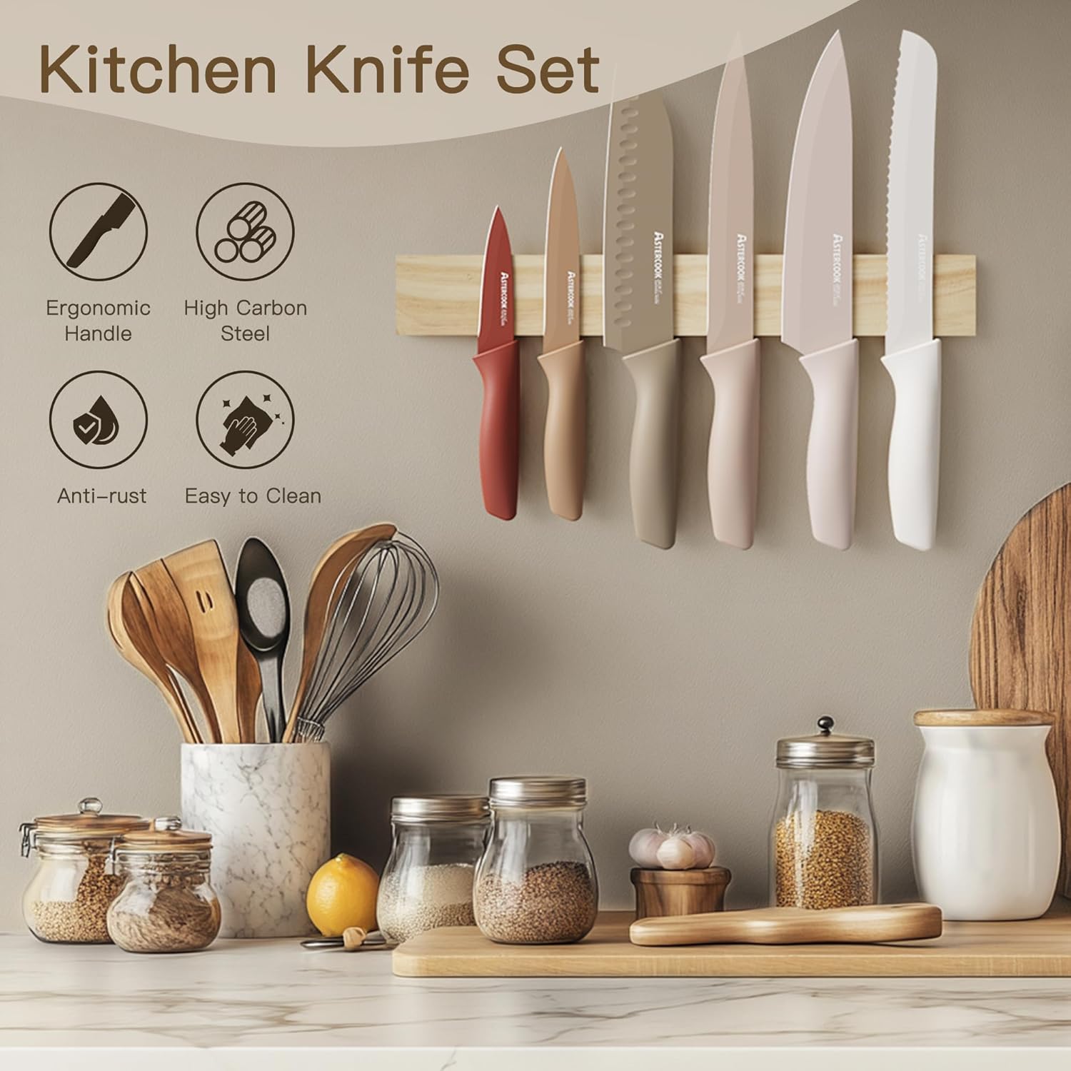 Astercook Knife Set, 13 Pieces