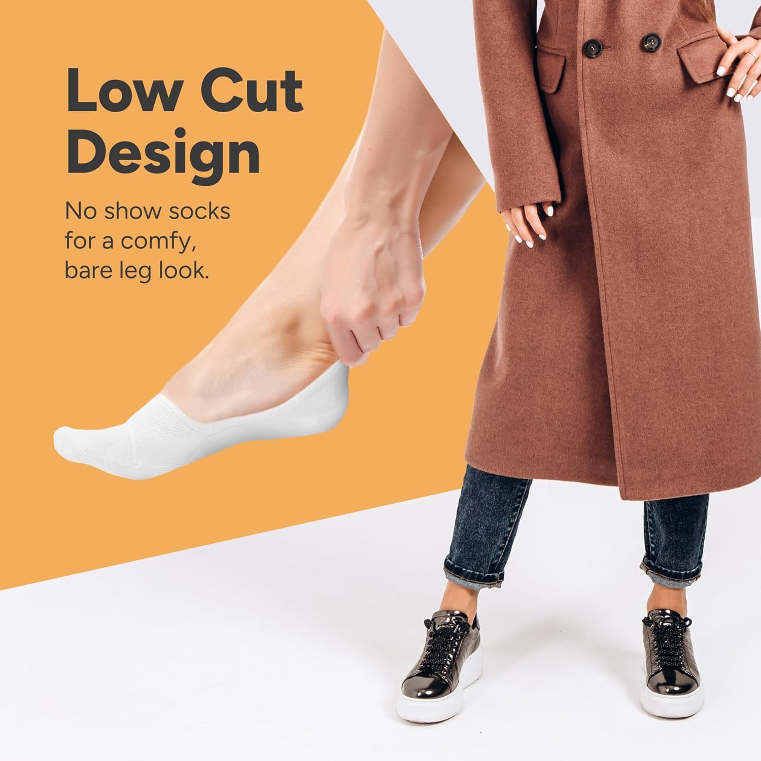 Eedor No Show Socks Womens