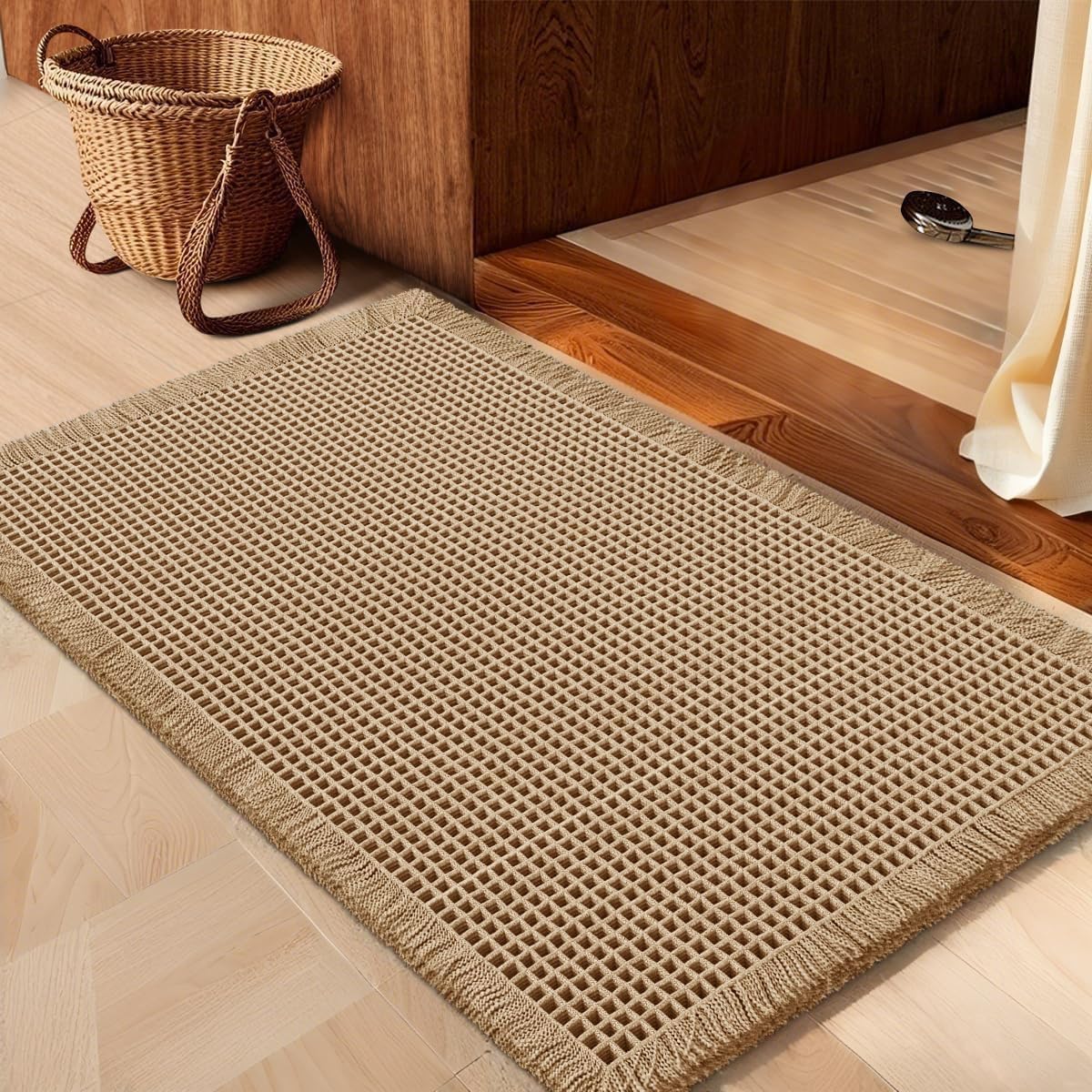 IM HOME Waffle Bath Mat