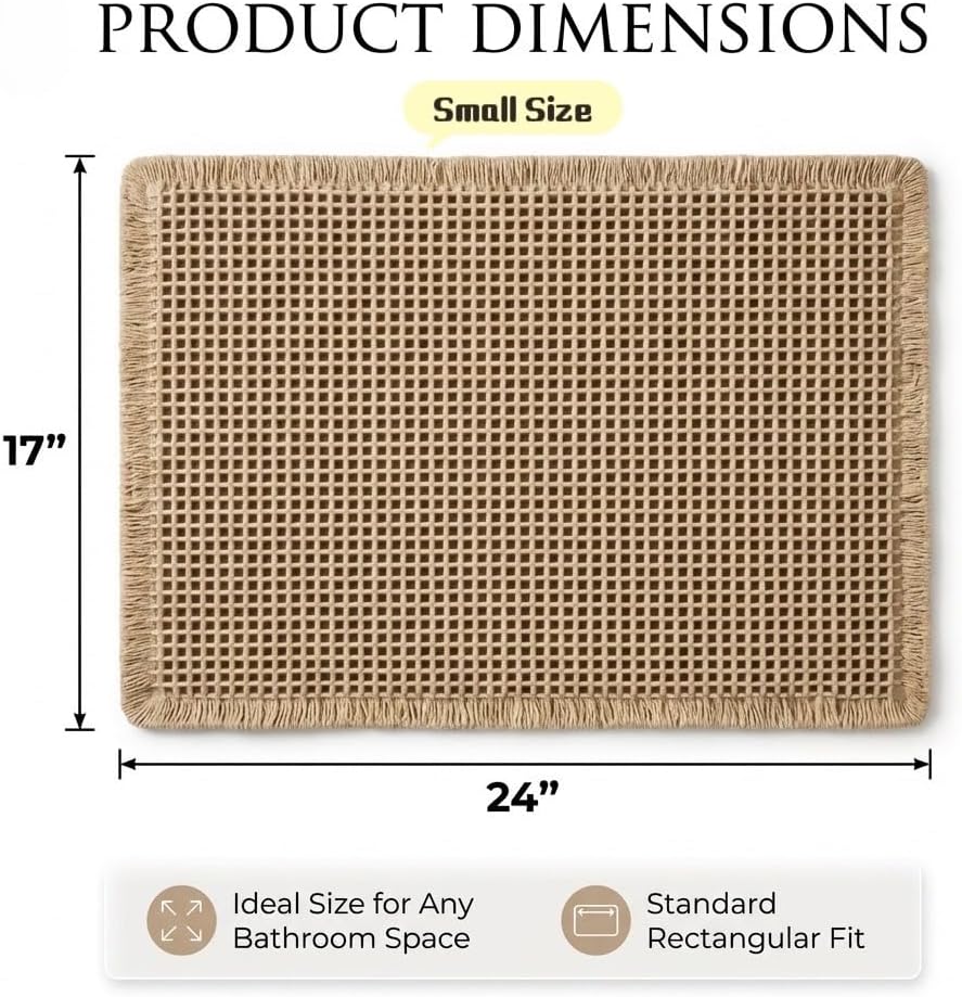 IM HOME Waffle Bath Mat