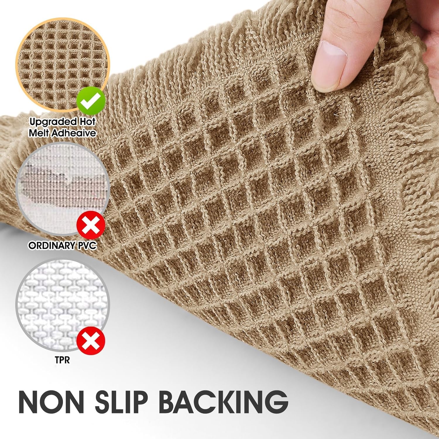 IM HOME Waffle Bath Mat