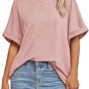 ATHMILE Womens Oversized T Shirts Summer Tops Spring Casual Loose Fit Workout Short Sleeve 2026 Beach Vacation