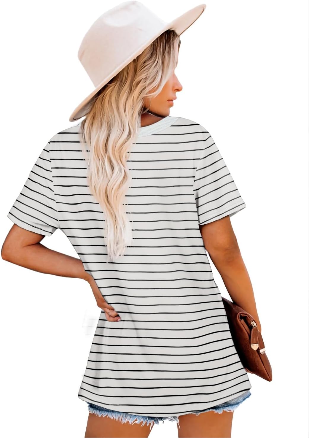 Jescakoo Womens Tops Summer Short