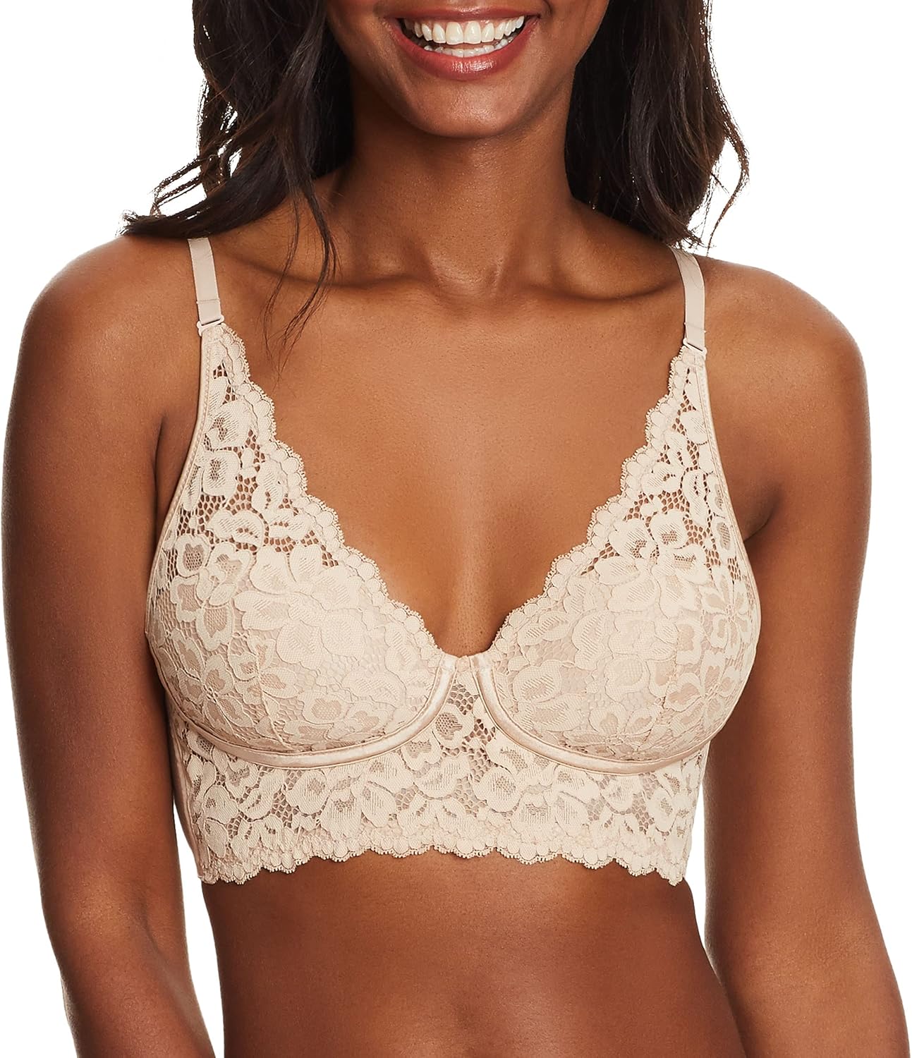 Maidenform Women's Lace Bralette, Padded