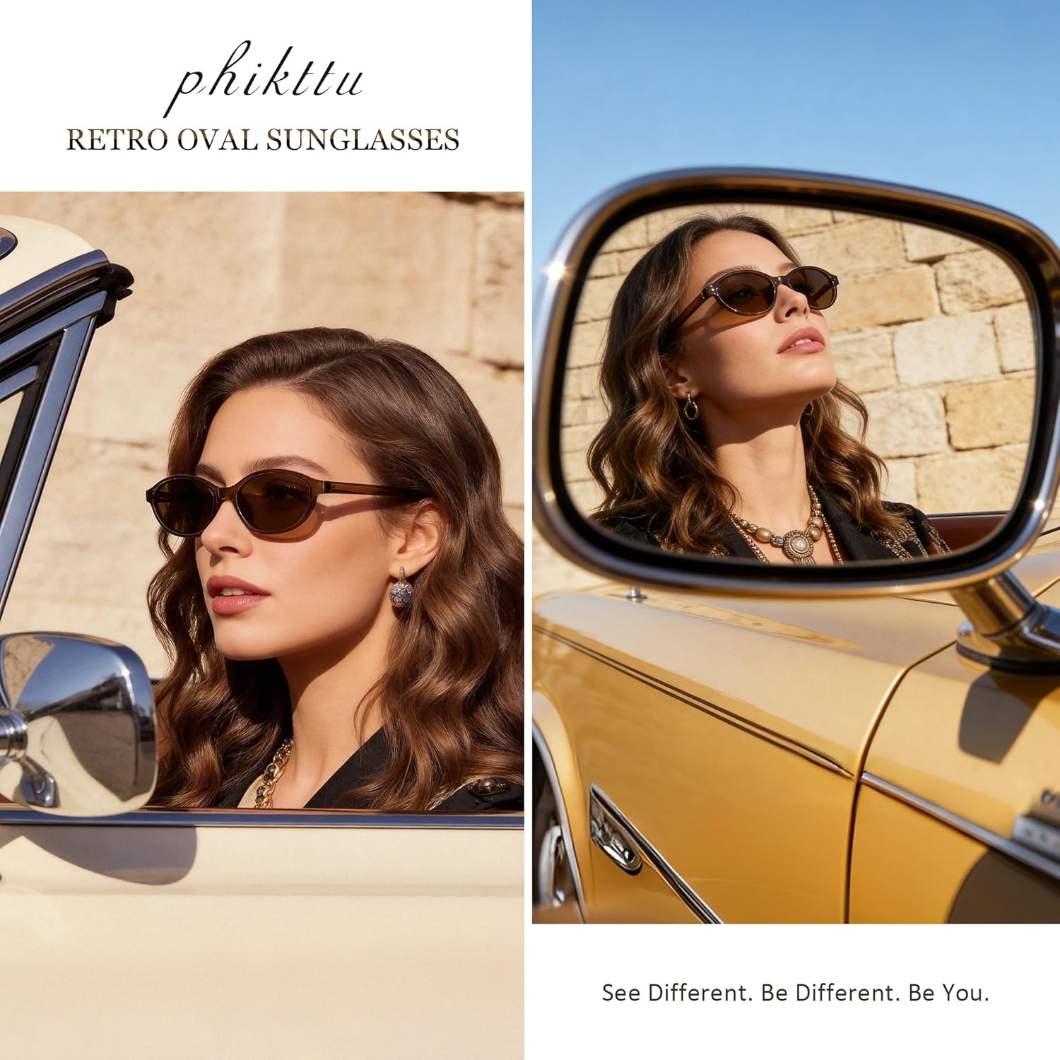 Sunglasses Womens Retro Oval Sunglasses