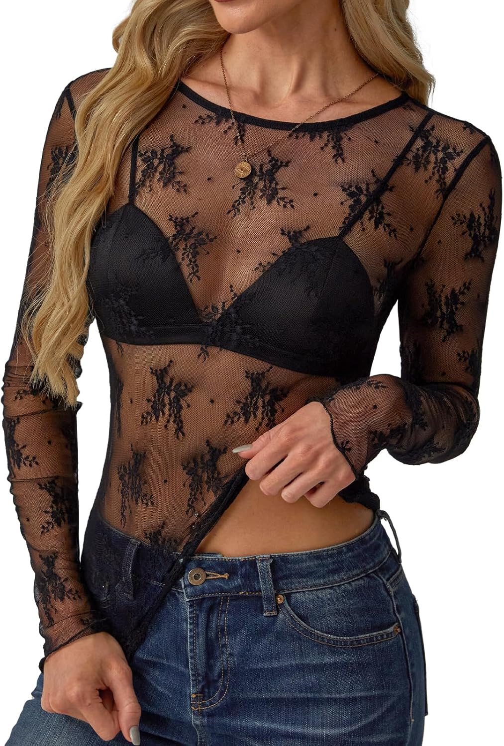 GKBK Womens Mesh Long Sleeve