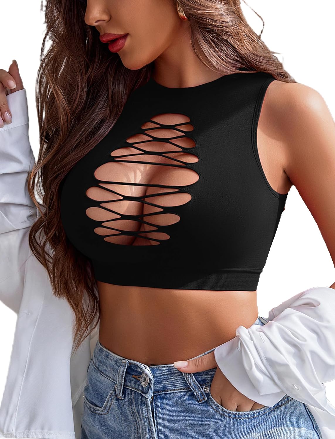 Avidlove Women's Fishnet Top Sexy