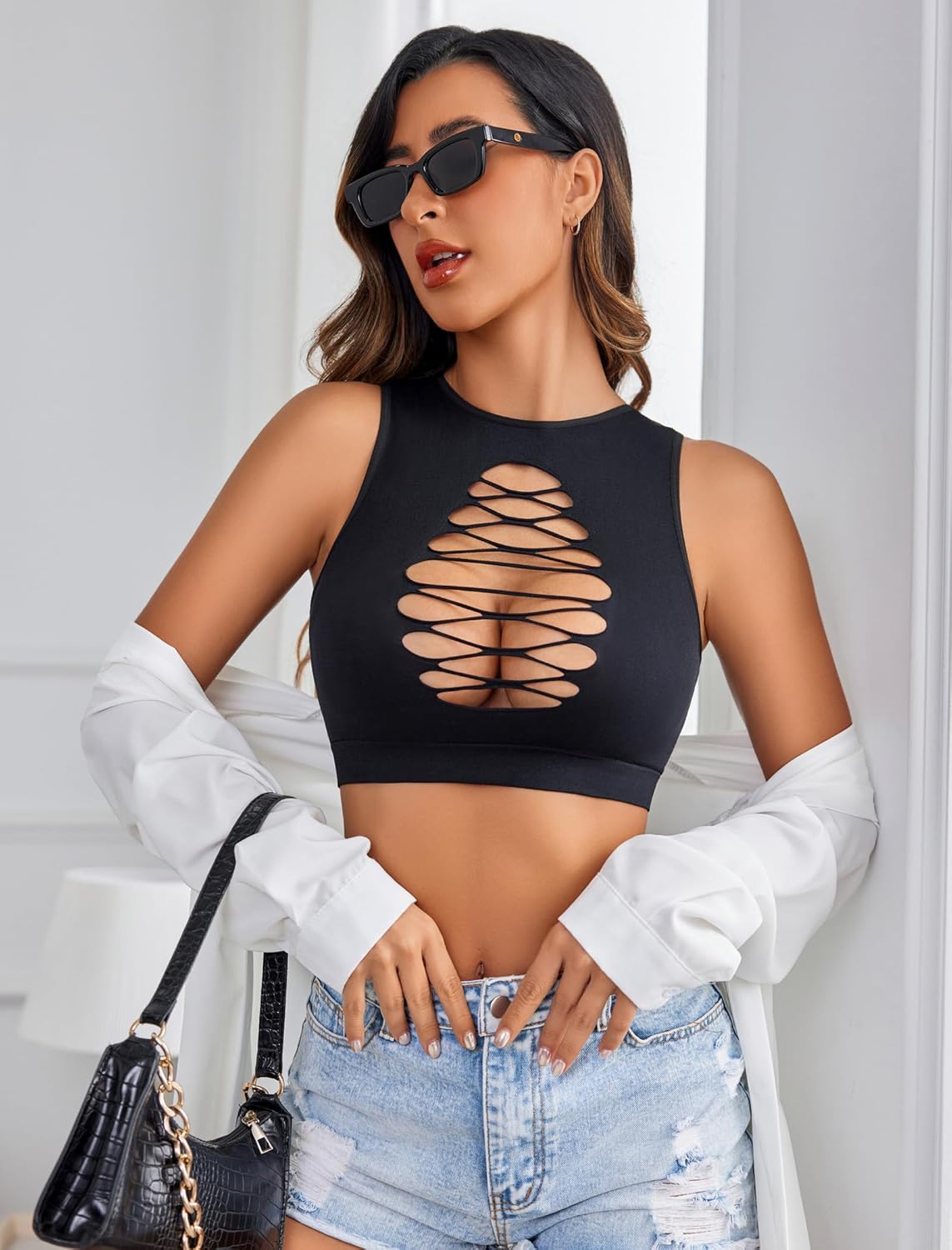 Avidlove Women's Fishnet Top Sexy