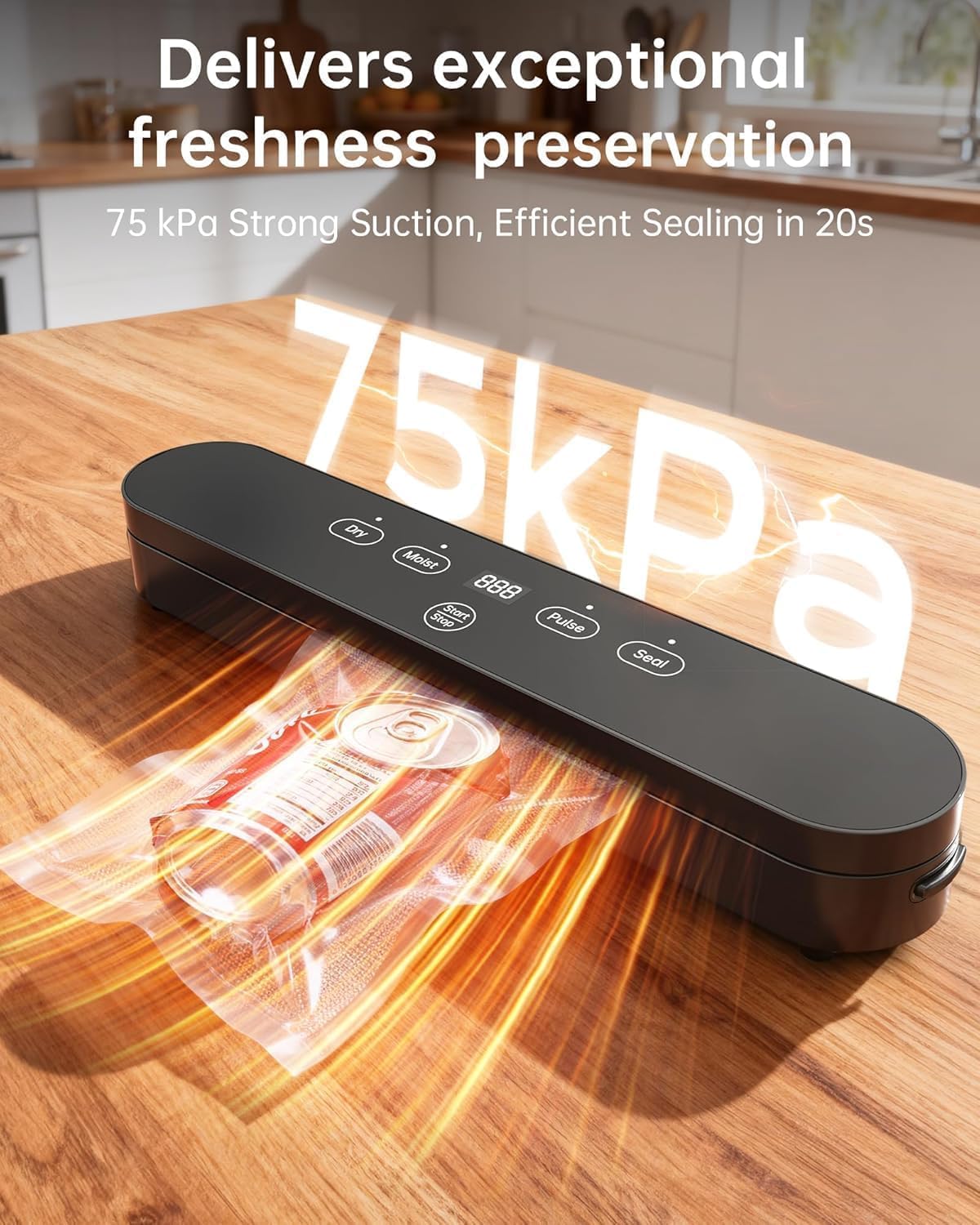 75kPa Vacuum Sealer Machine, Compact