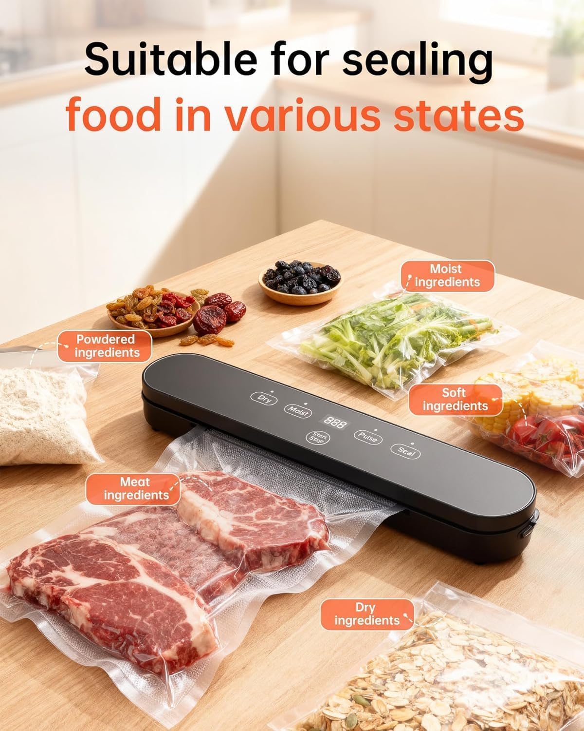 75kPa Vacuum Sealer Machine, Compact