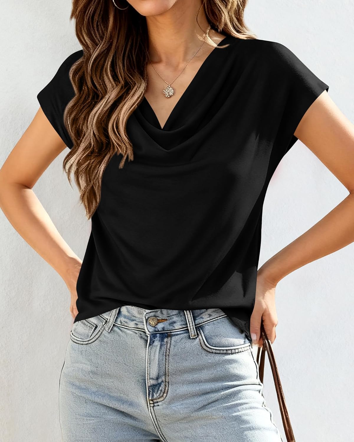 BTFBM Cowl Neck Tops