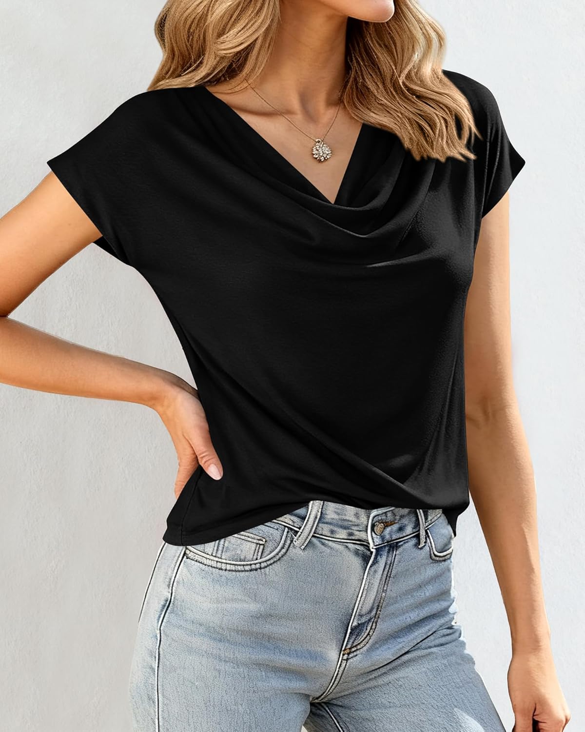 BTFBM Cowl Neck Tops