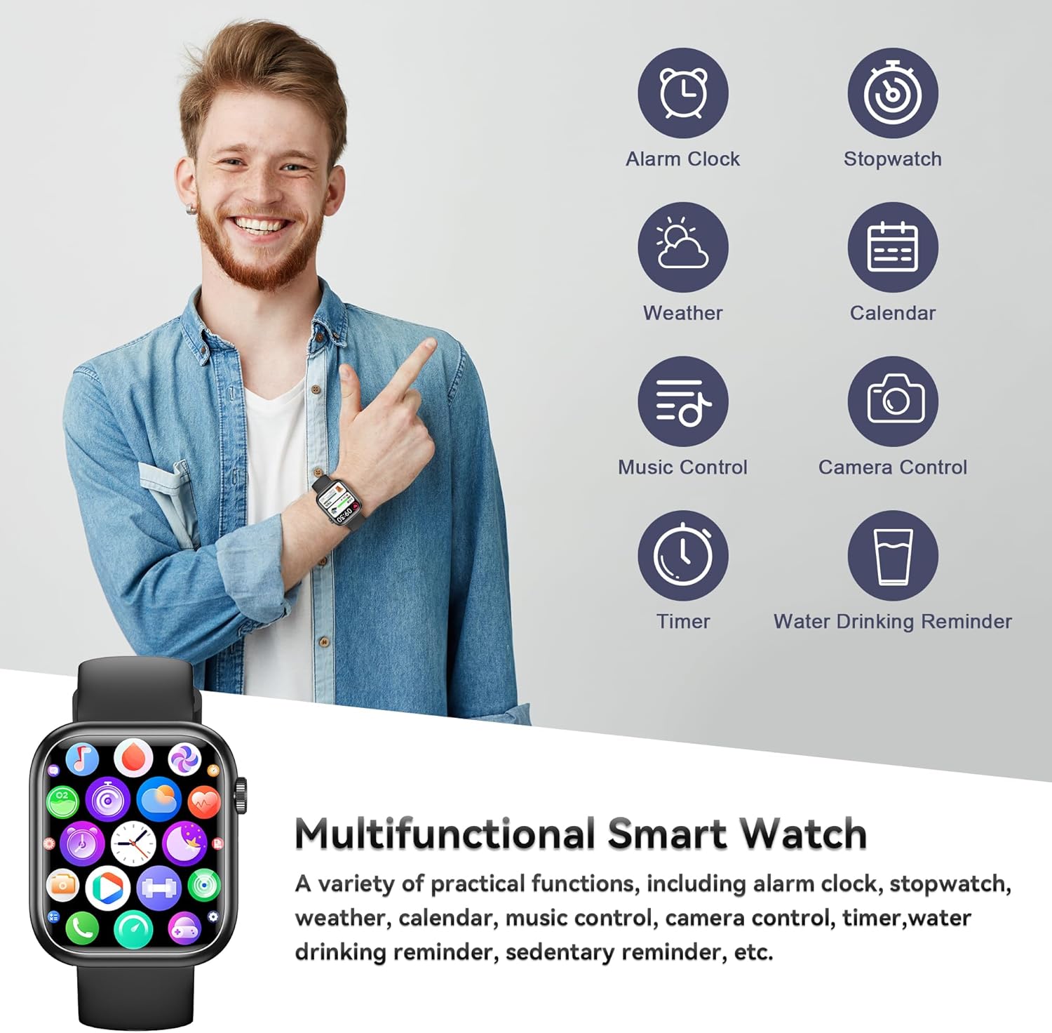 Smart Watch for Men Women