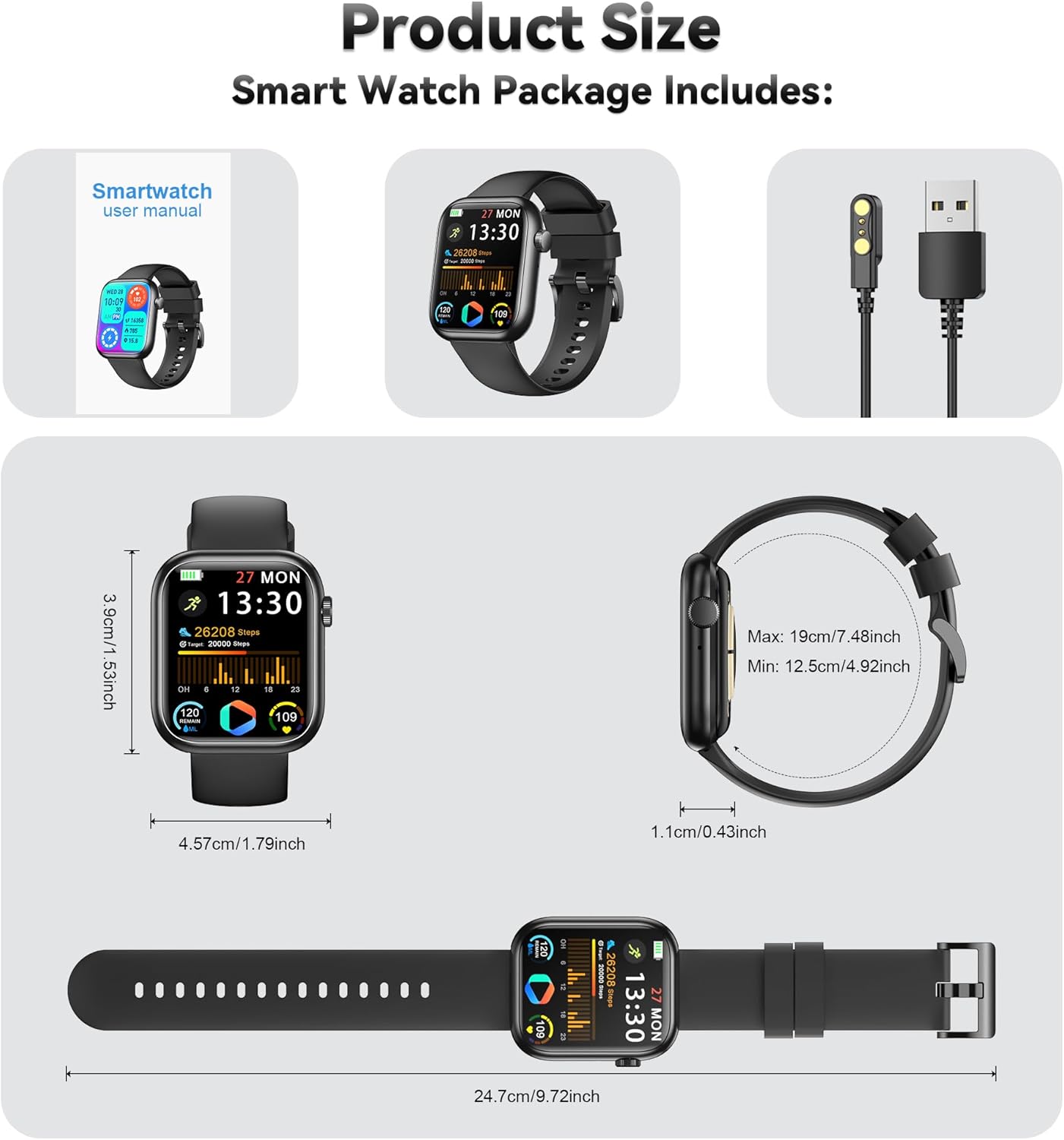 Smart Watch for Men Women