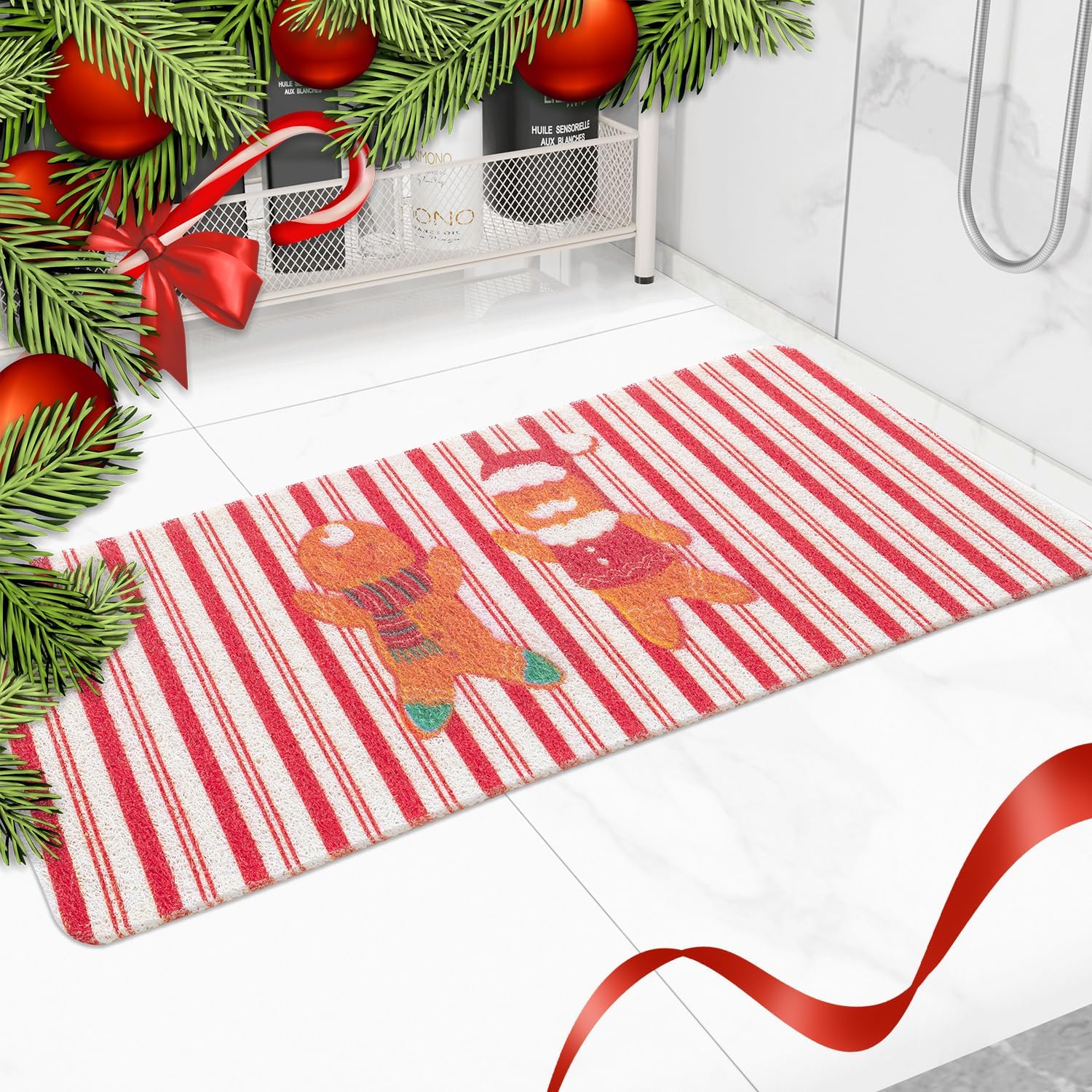 Hargiis Christmas Non-Slip Bathtub Mat