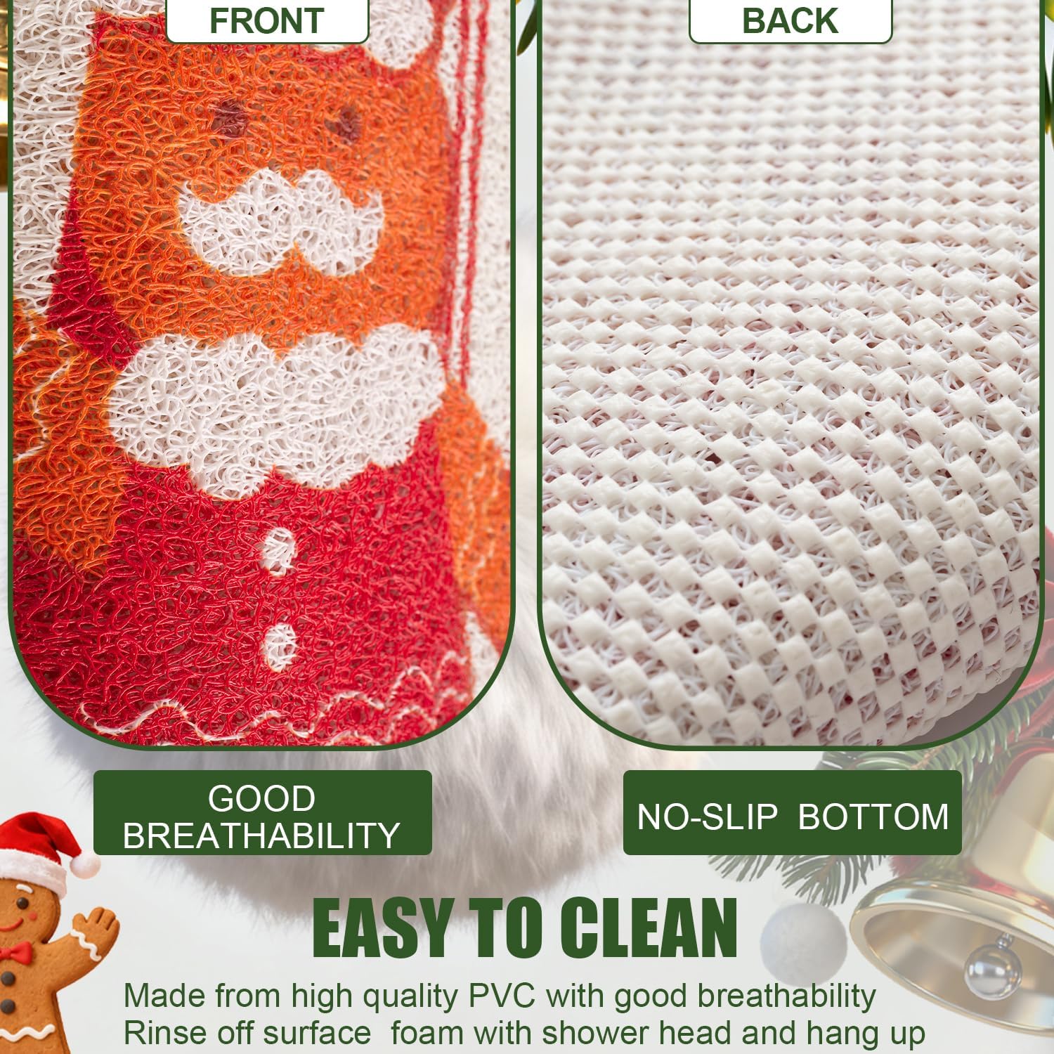 Hargiis Christmas Non-Slip Bathtub Mat