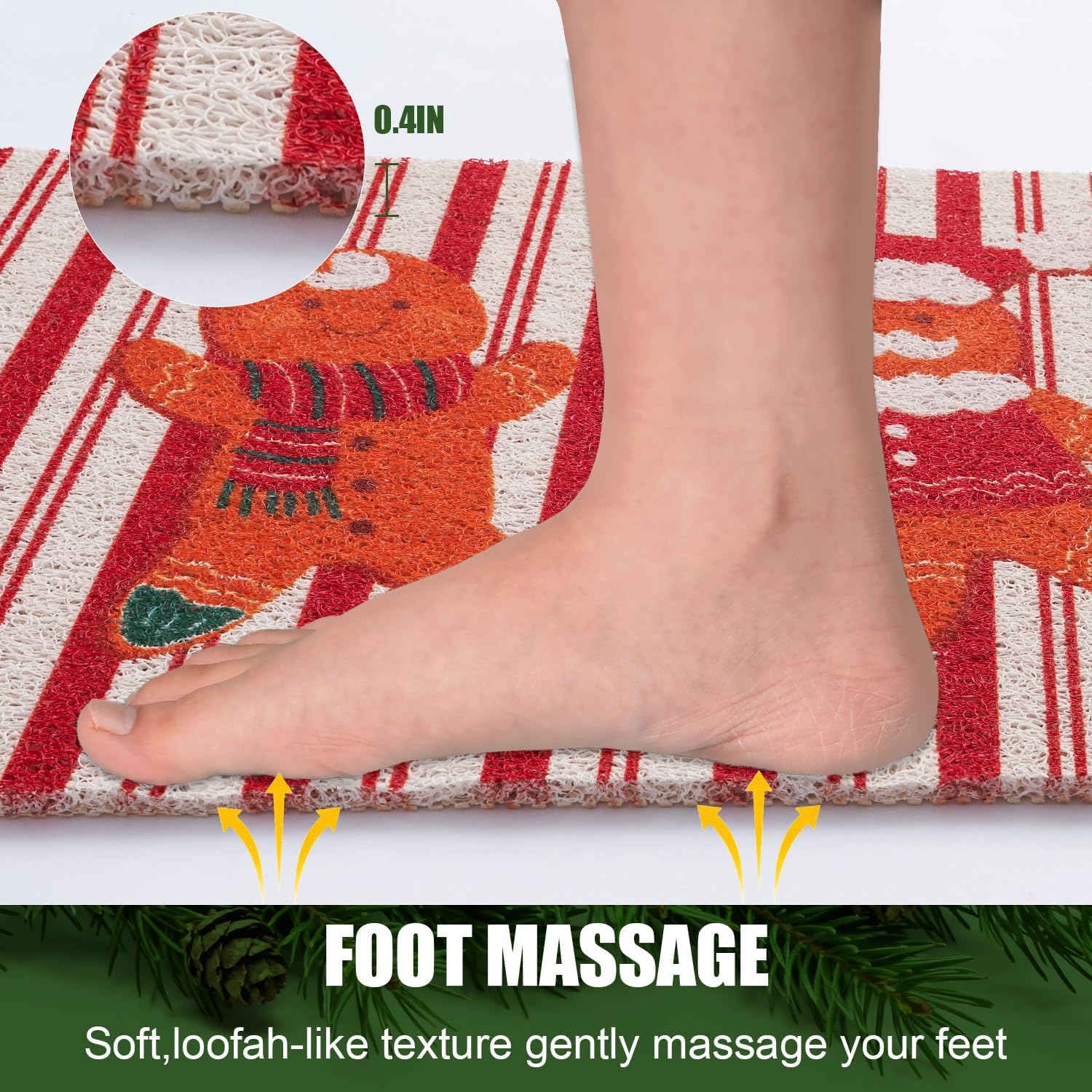 Hargiis Christmas Non-Slip Bathtub Mat