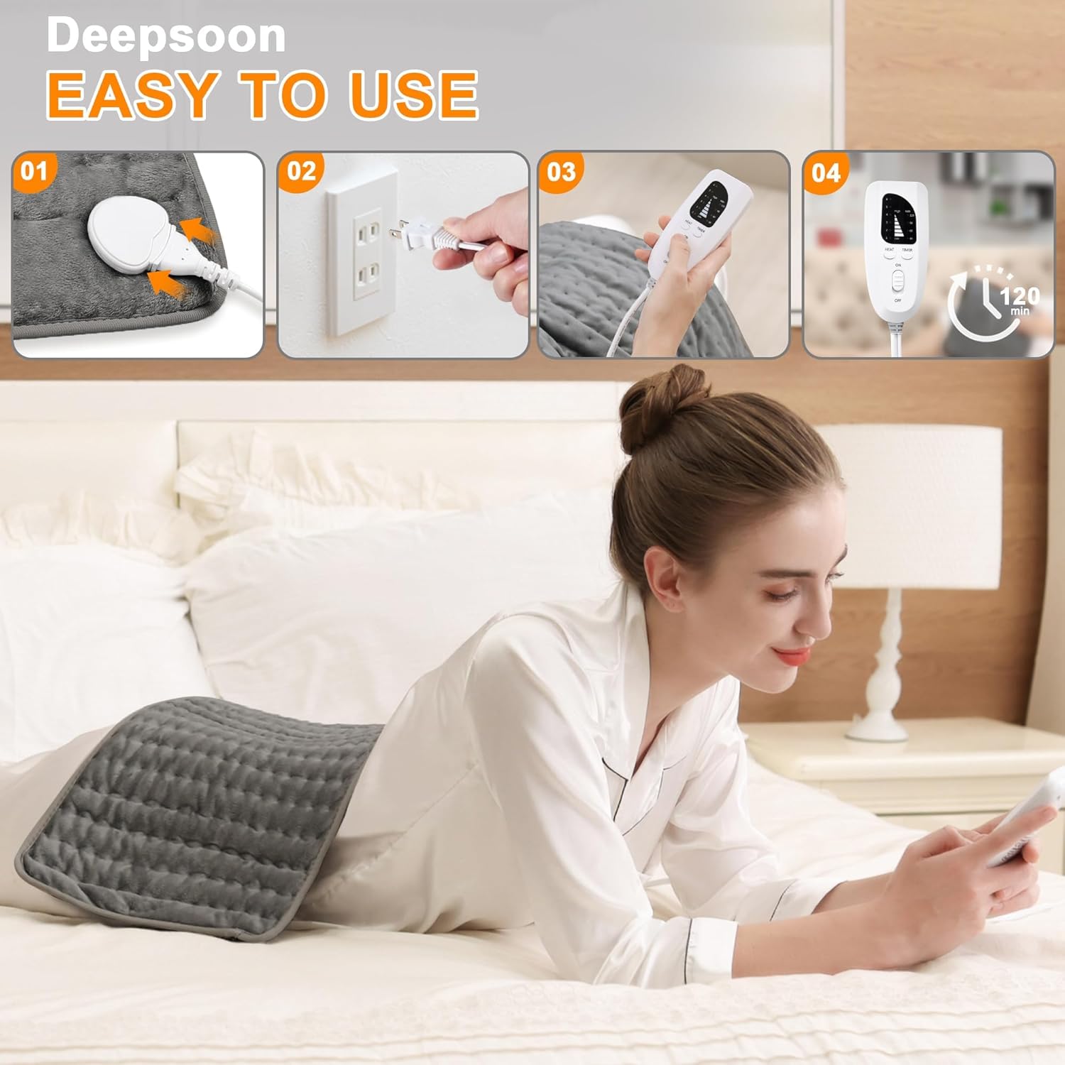 Deepsoon Heating Pad,Electric Heating Pads