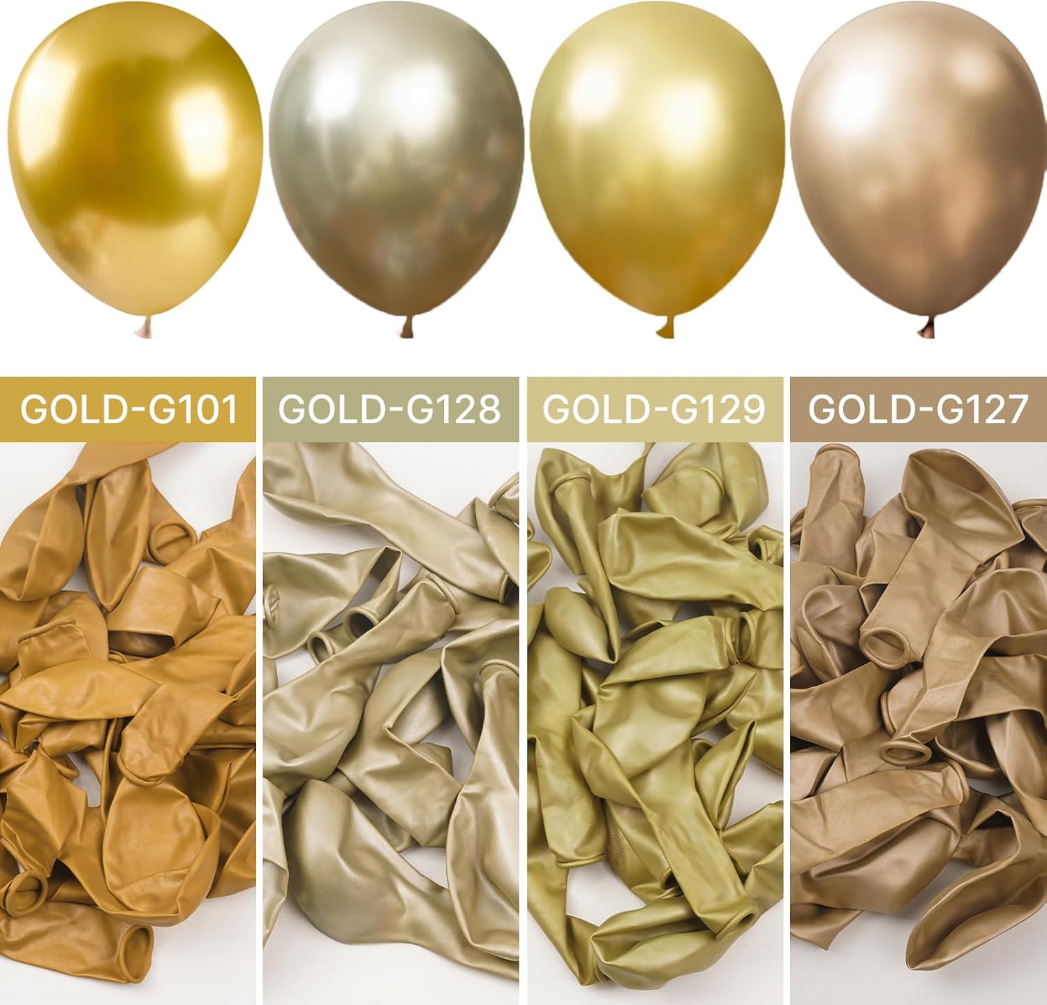 PartyWoo Gold Balloons 140pcs Different