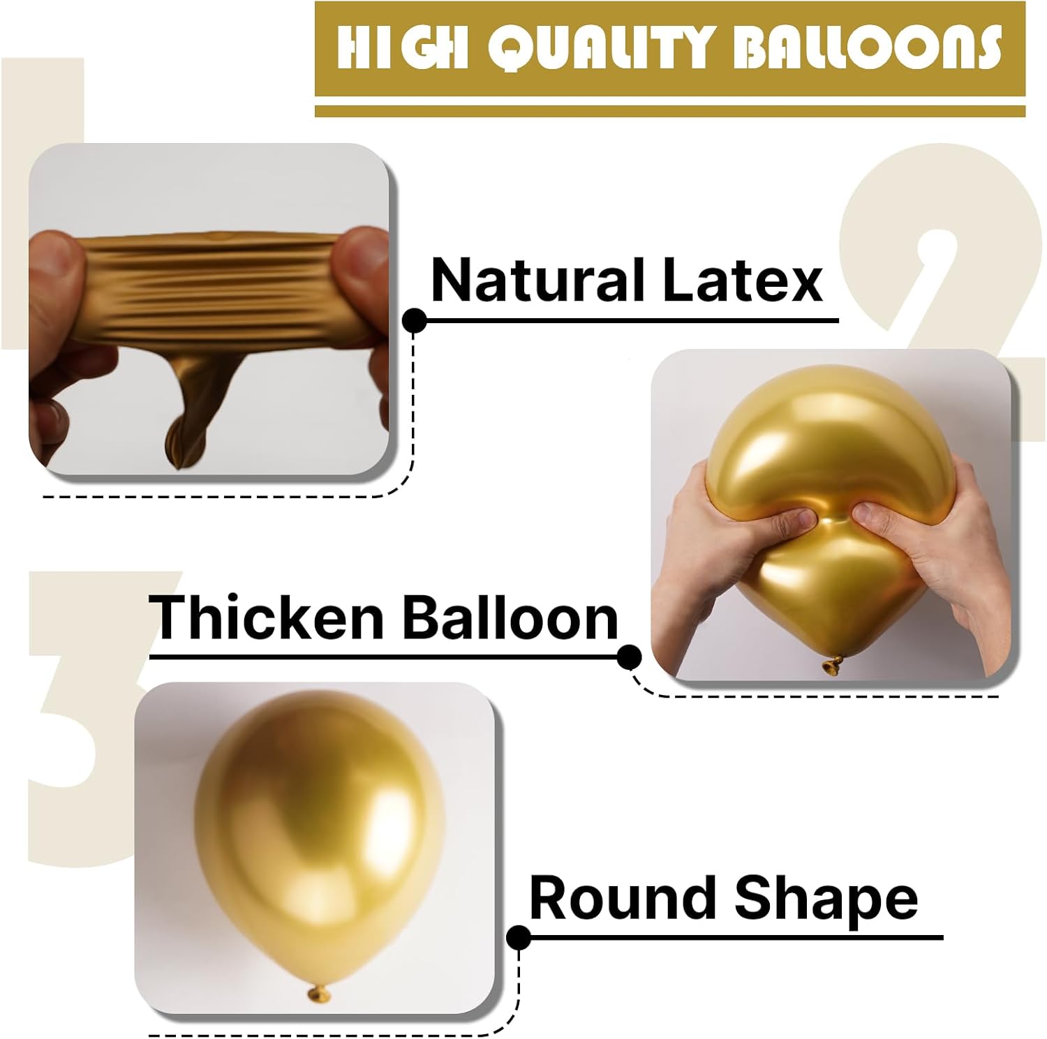 PartyWoo Gold Balloons 140pcs Different