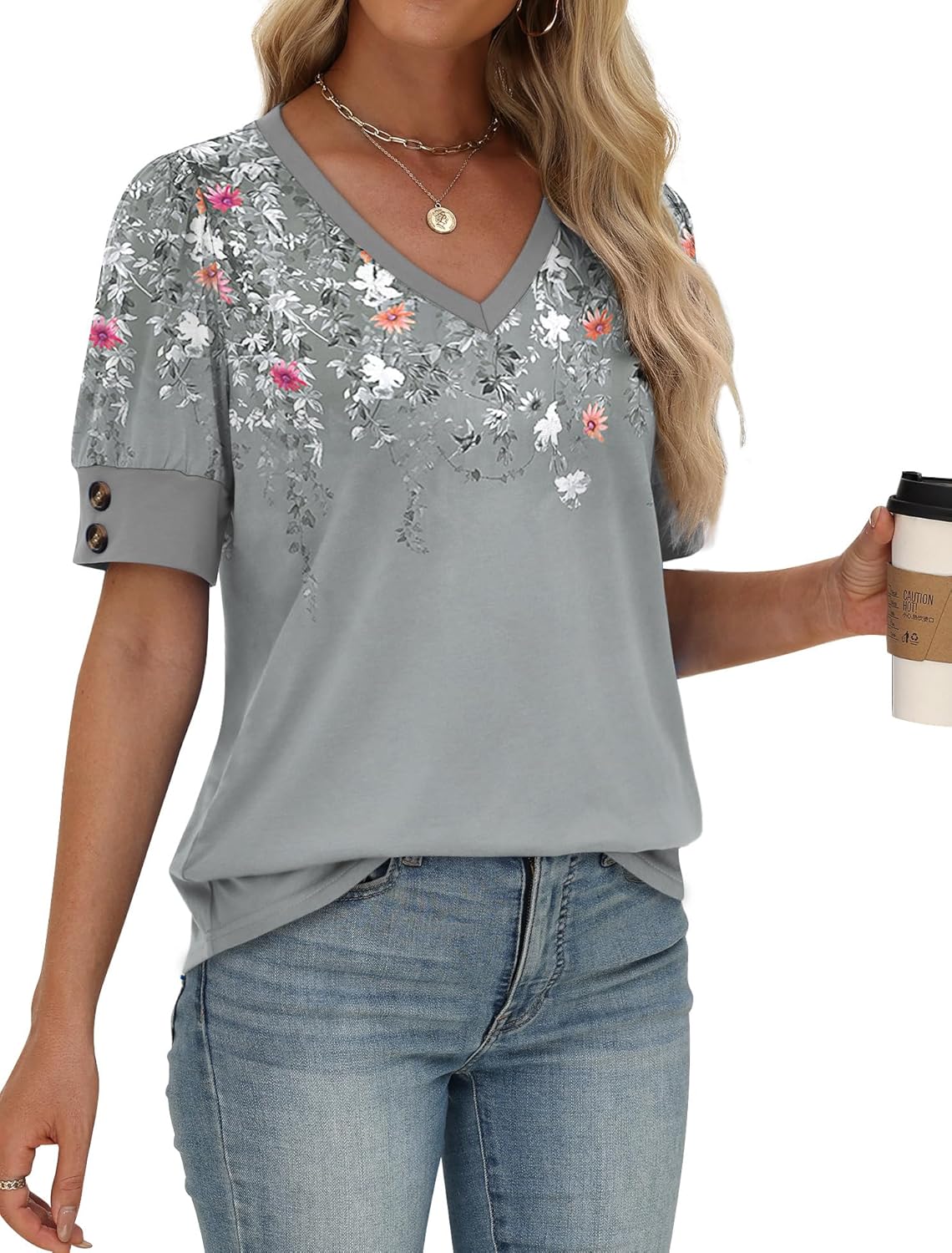 OFEEFAN Womens Tops Short Sleeve