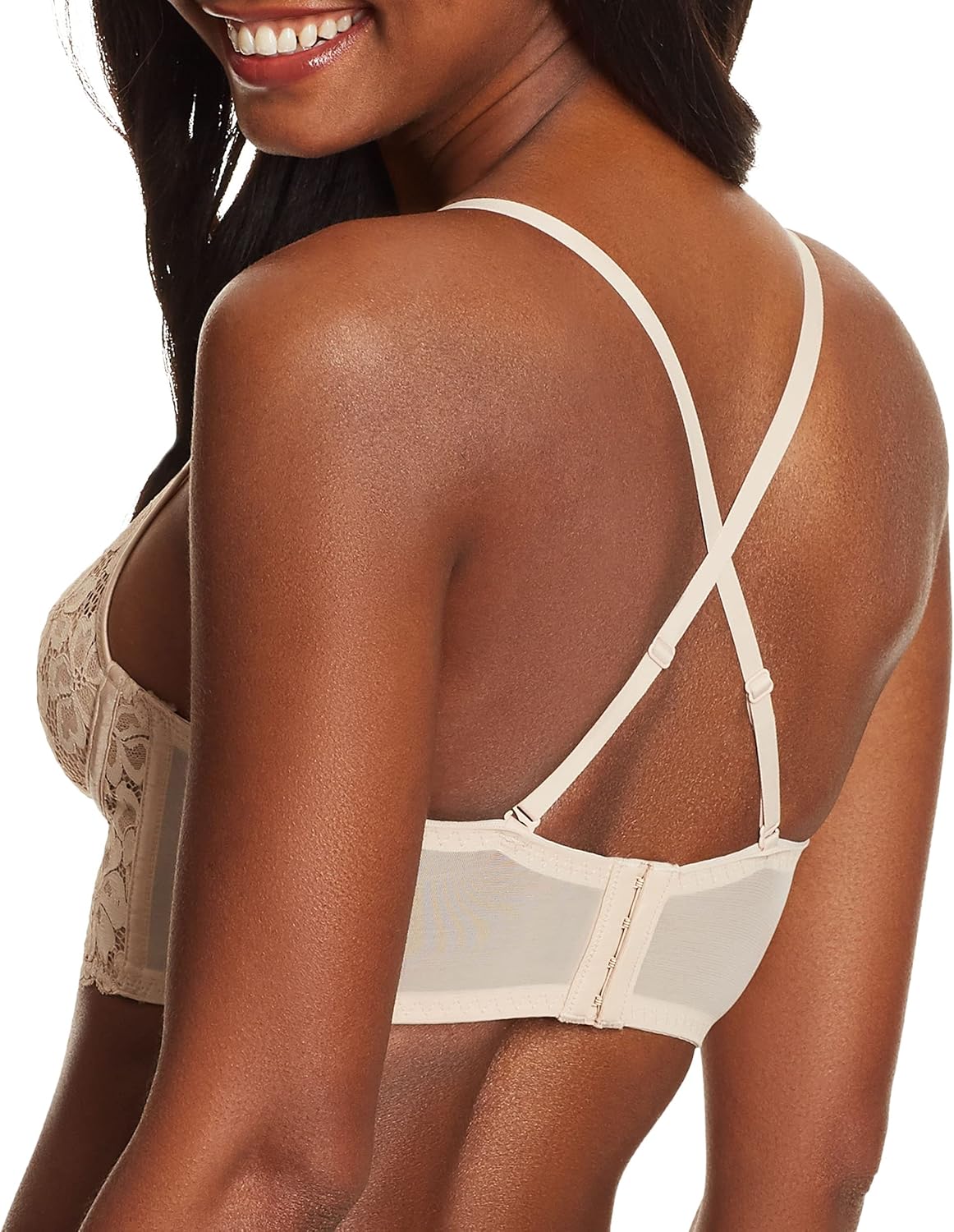 Women's Lace Bralette, Padded Longline