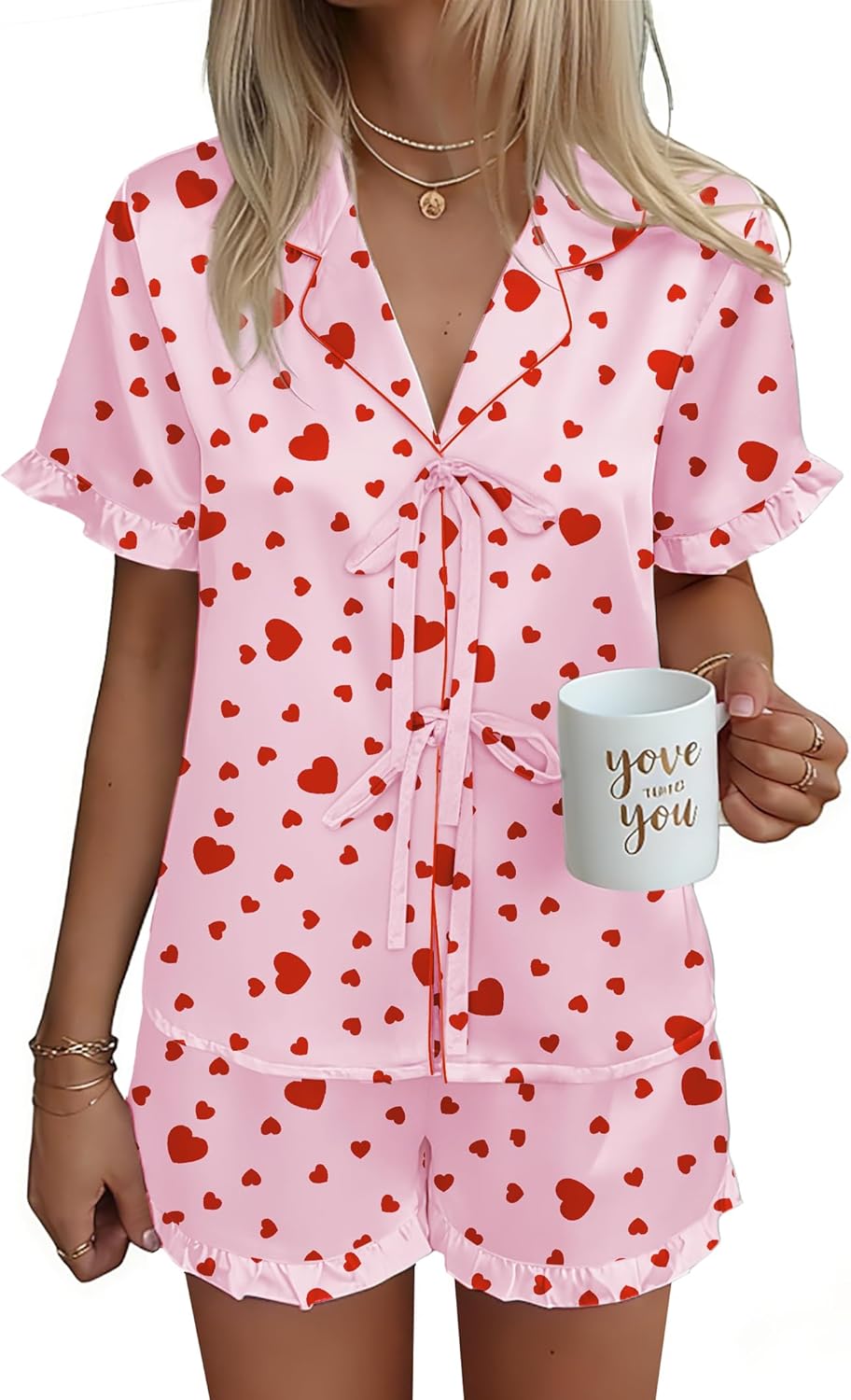 Satin Pajama for Women Short
