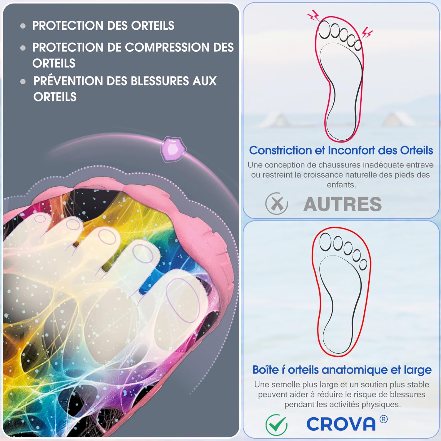 Built-in Heel Grips Water Shoes