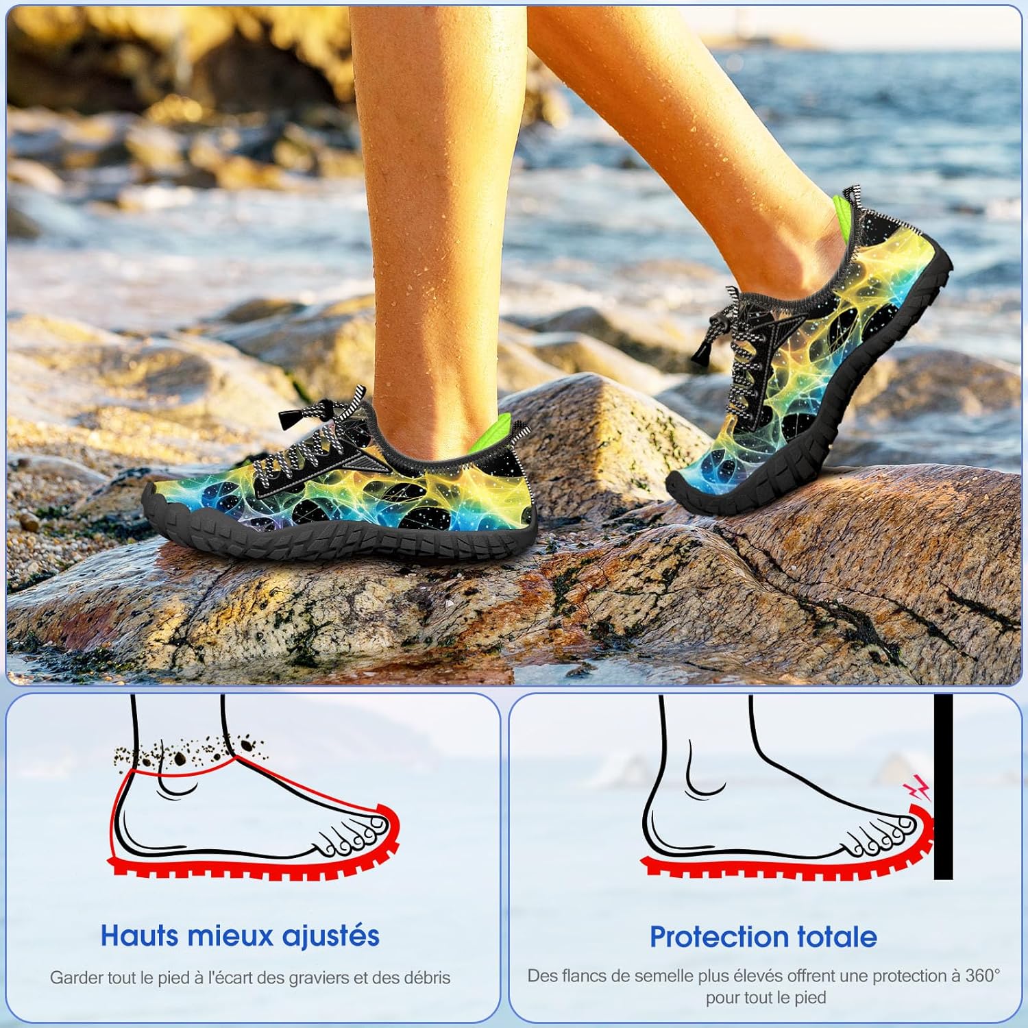 Built-in Heel Grips Water Shoes