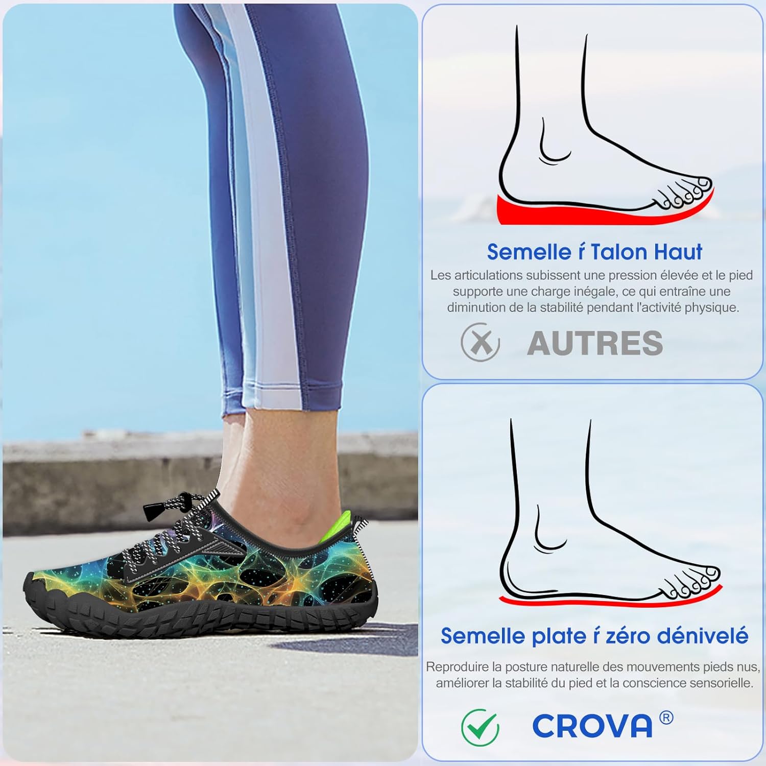 Built-in Heel Grips Water Shoes