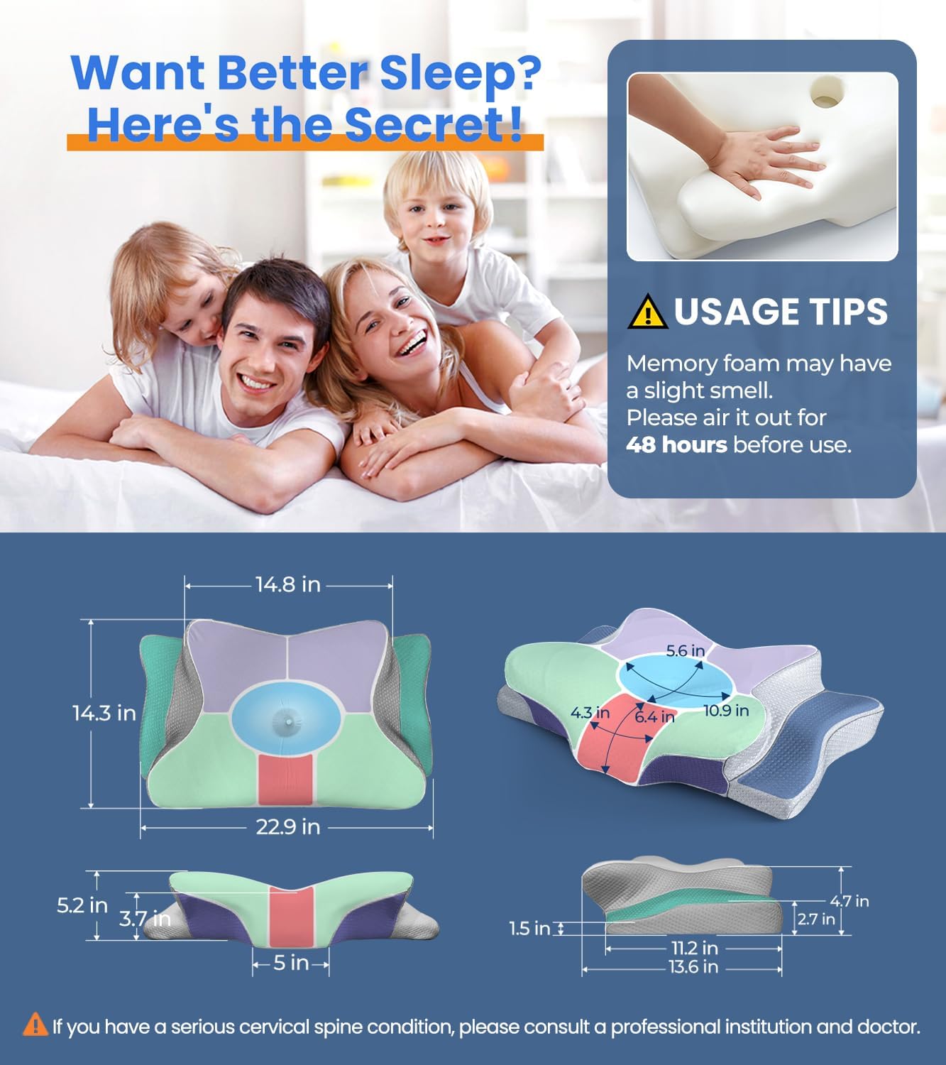Ultra Pain Relief Cooling Pillow