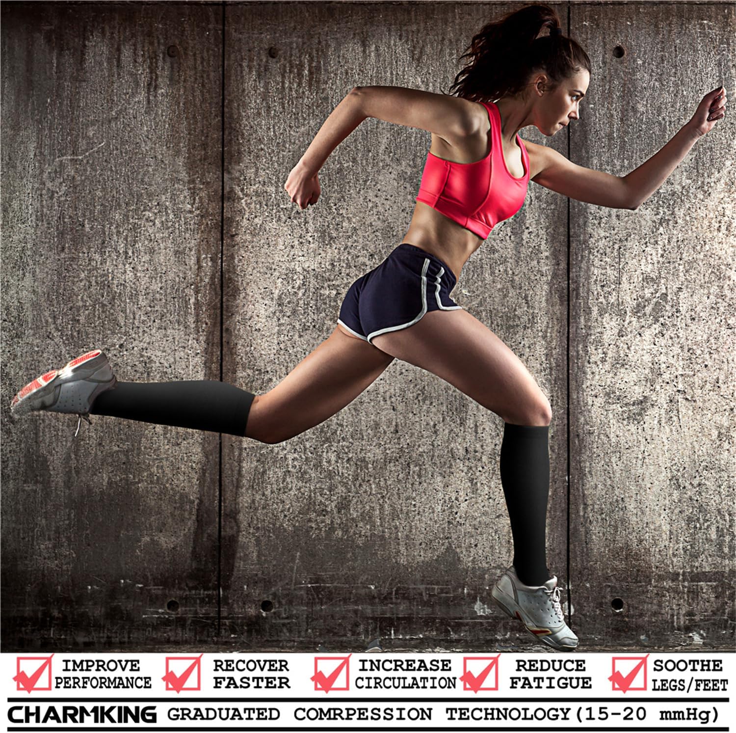 CHARMKING Compression Socks for Women