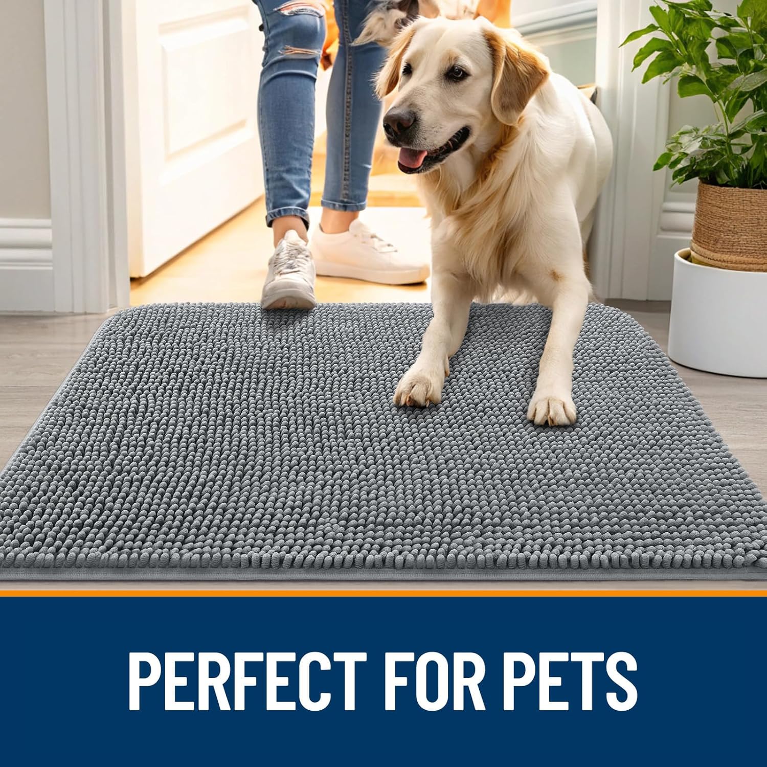 OLANLY Dog Door Mat