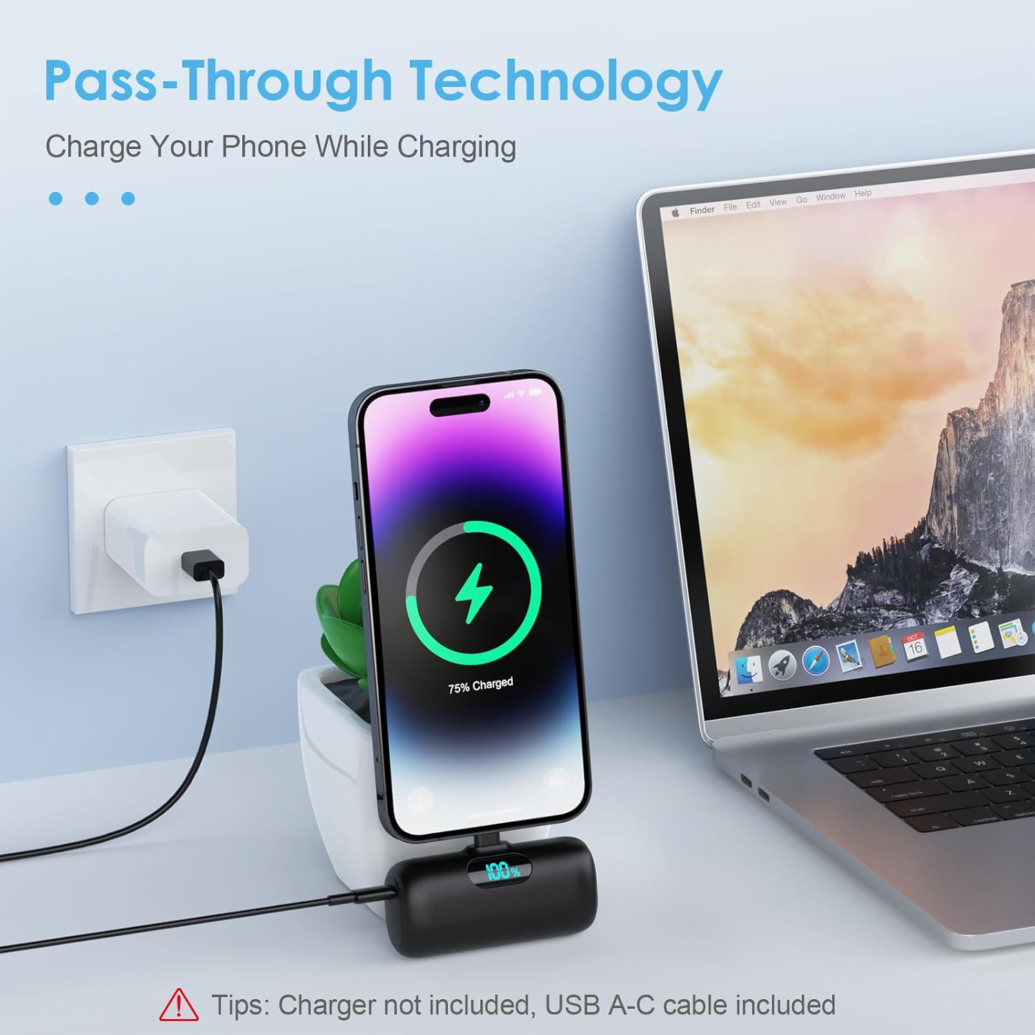 Small Portable Charger for iPhone,Upgraded