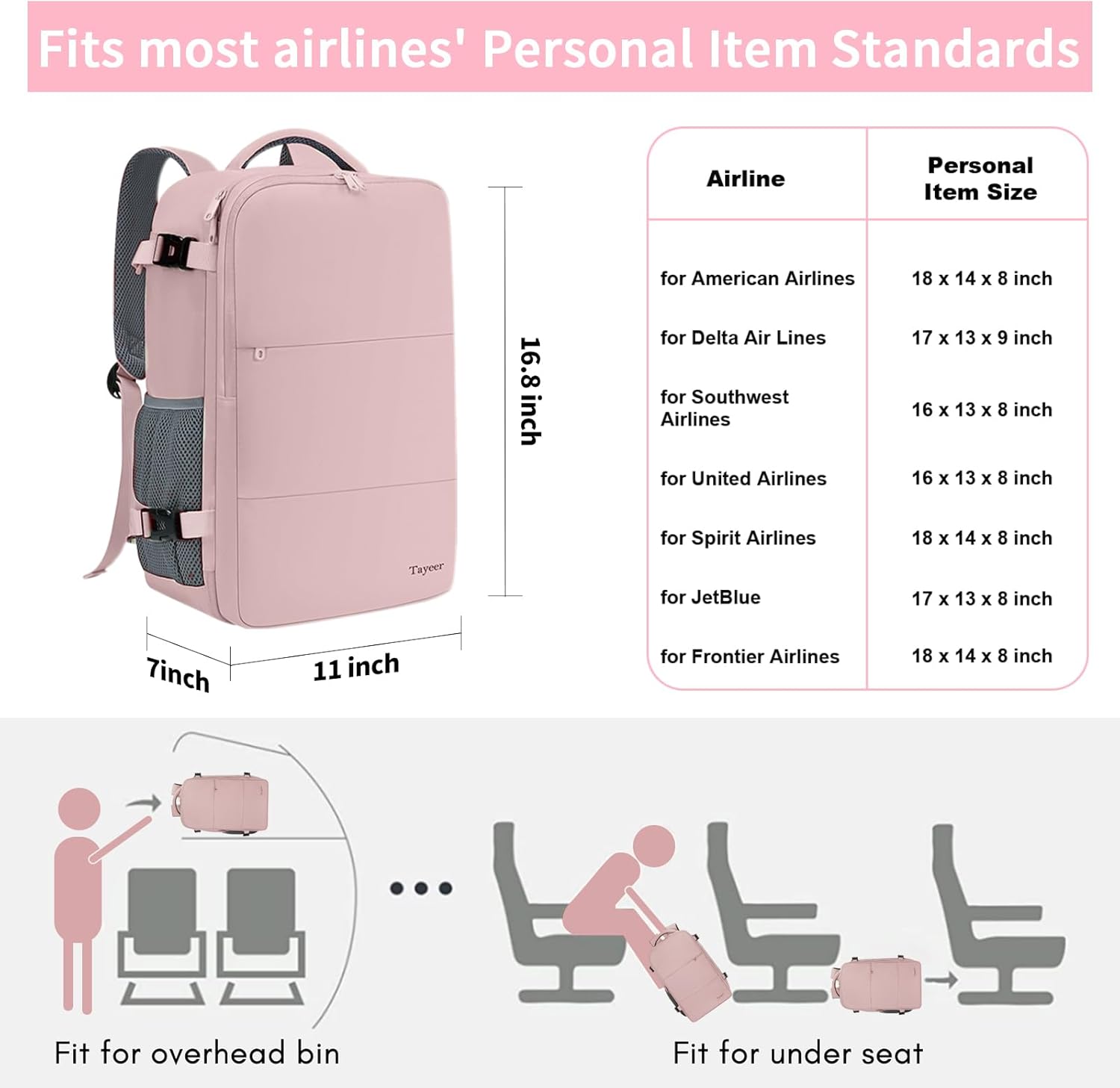 Taygeer Travel Backpack for Women