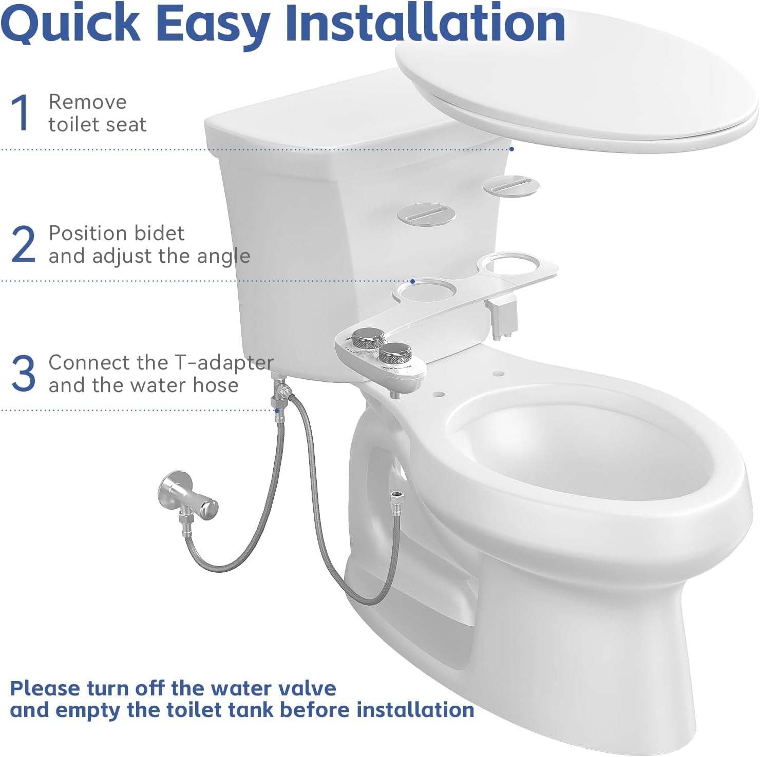 Bidet Attachment for Toilet Seat