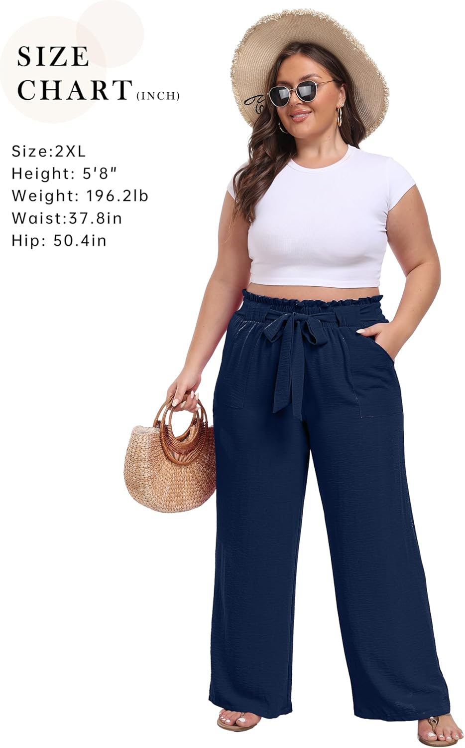 IWOLLENCE Women's Wide Leg Pants