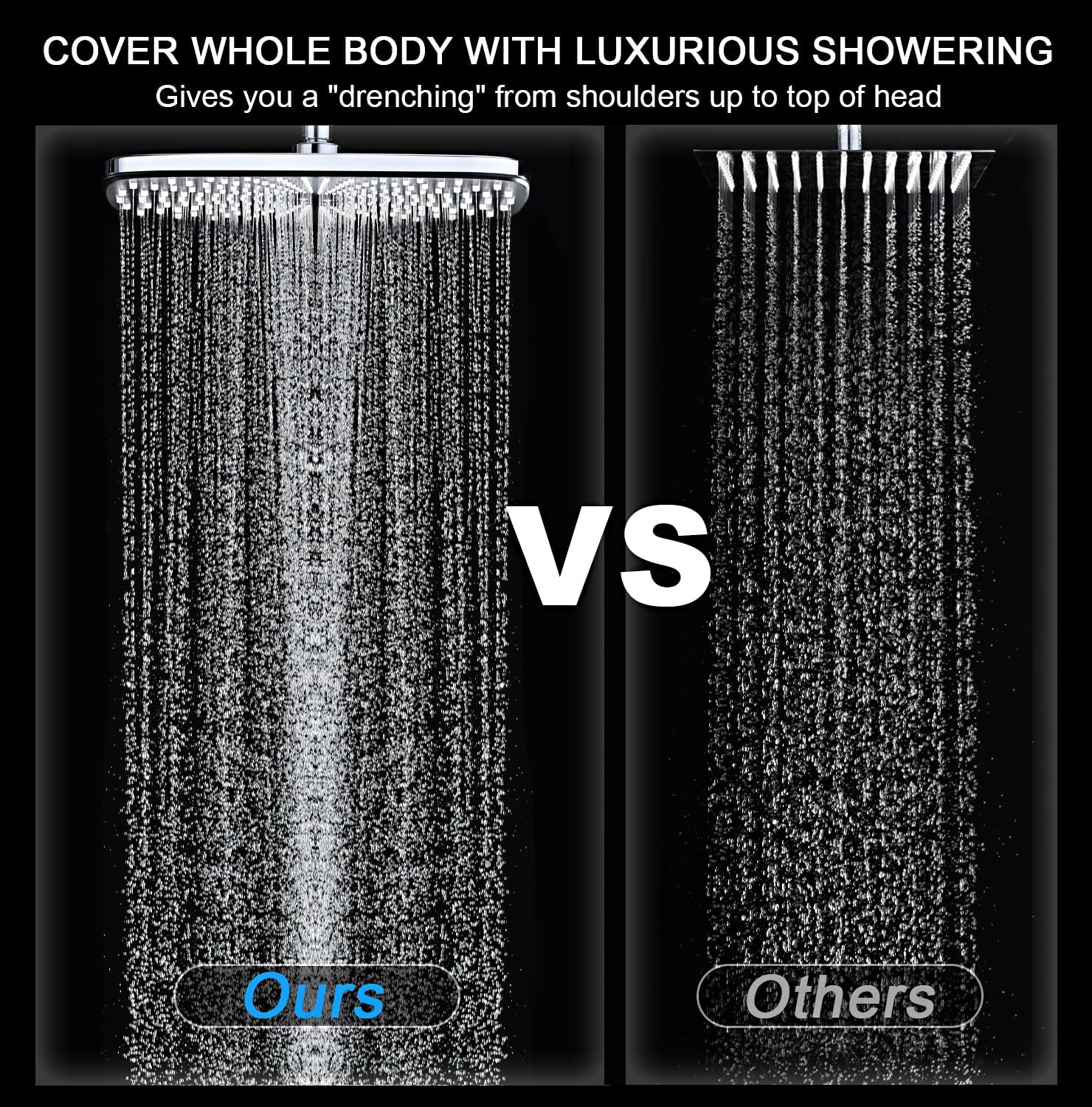 High Pressure Rain Shower Head: