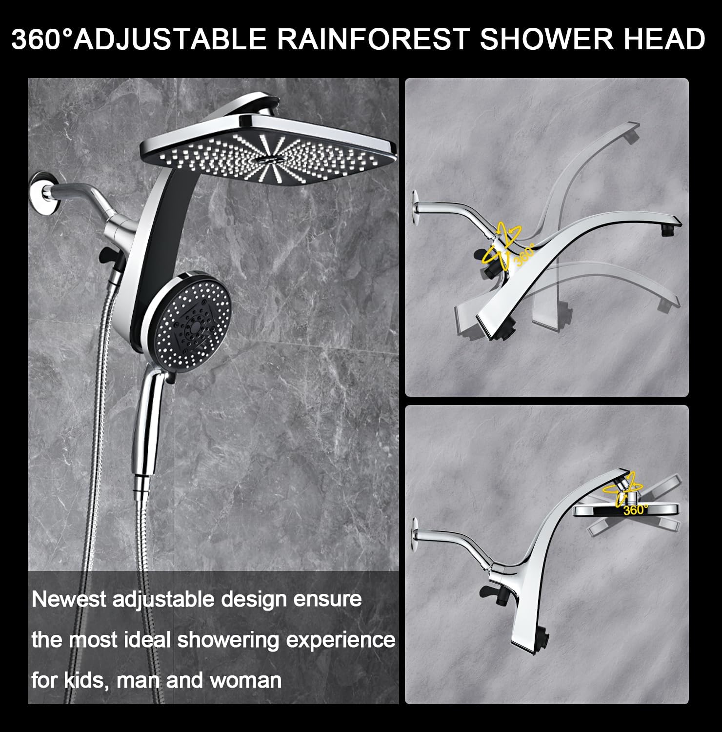 High Pressure Rain Shower Head:
